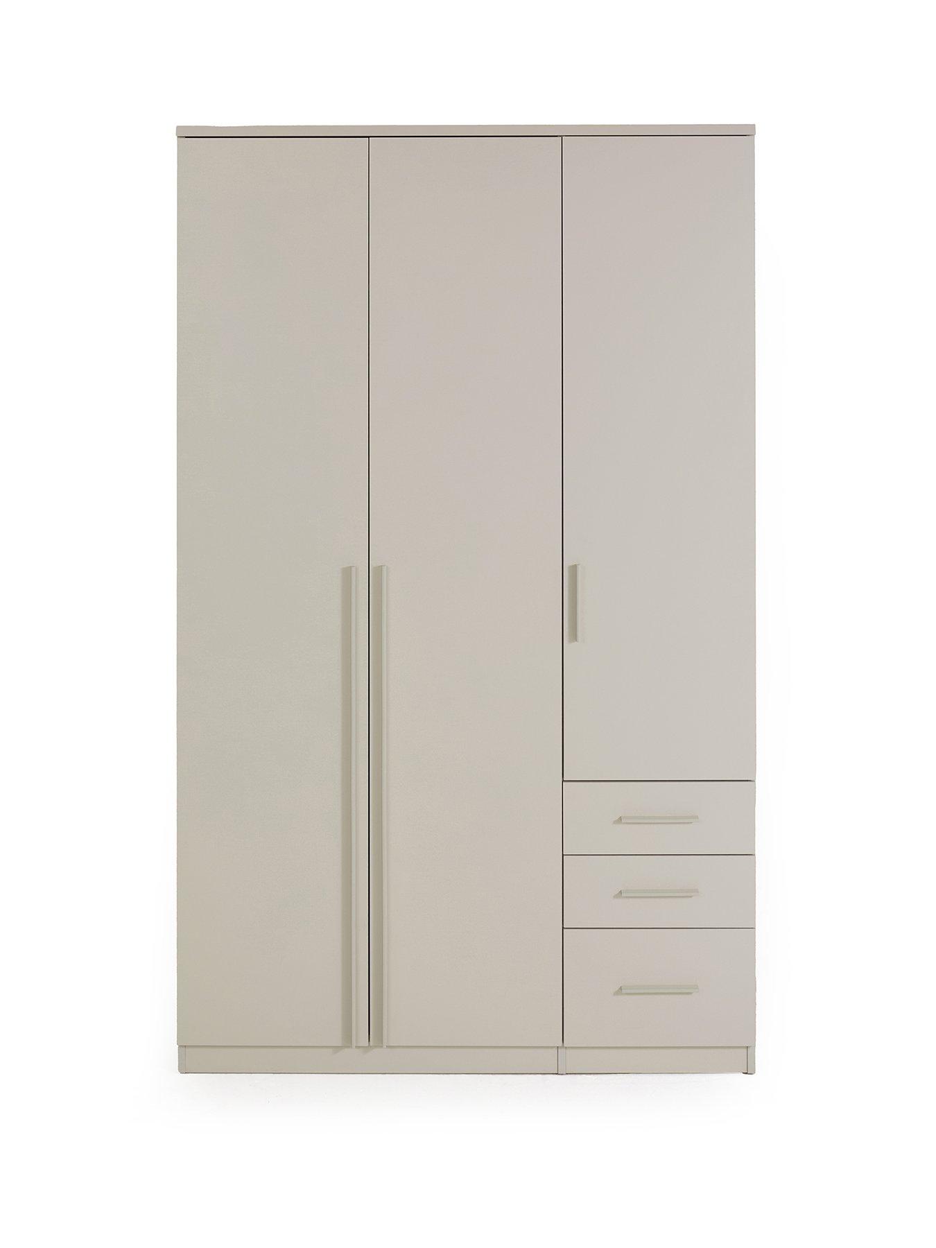 Image 2 of 7 of The Very Collection Murcia 3 Door, 3 Drawer Combi Wardrobe - Oatmeal