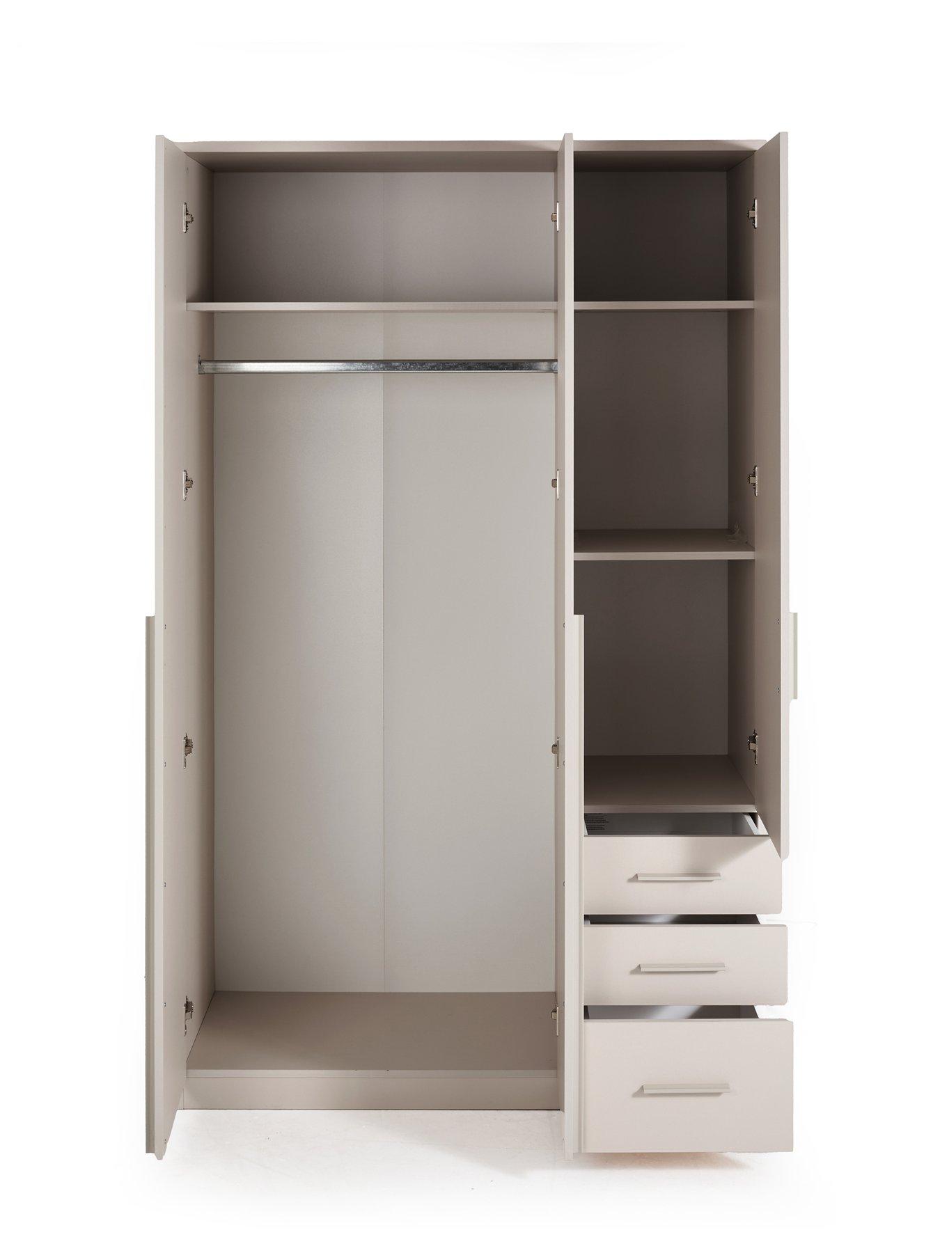 Image 4 of 7 of The Very Collection Murcia 3 Door, 3 Drawer Combi Wardrobe - Oatmeal