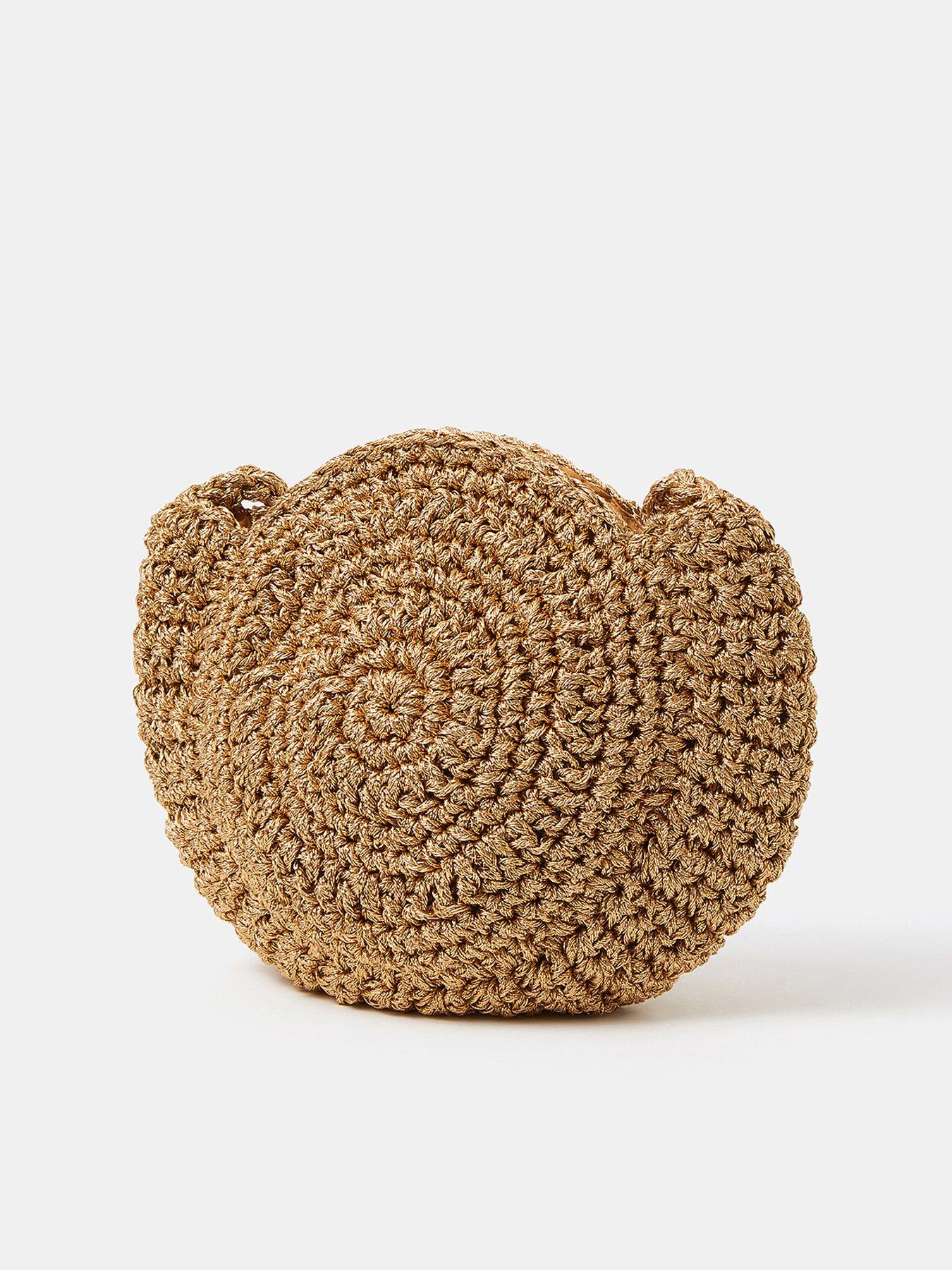 Image 3 of 5 of Accessorize Metallic Shell Macram&atilde;&copy; Crossbody Bag
