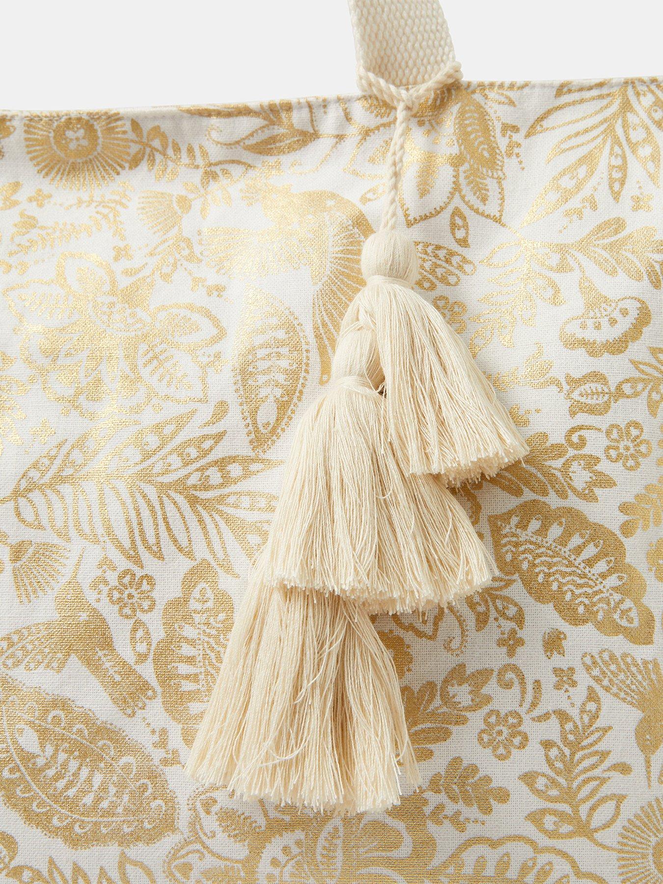 Image 4 of 5 of Accessorize Shimmer Paisley Beach Tote Bag