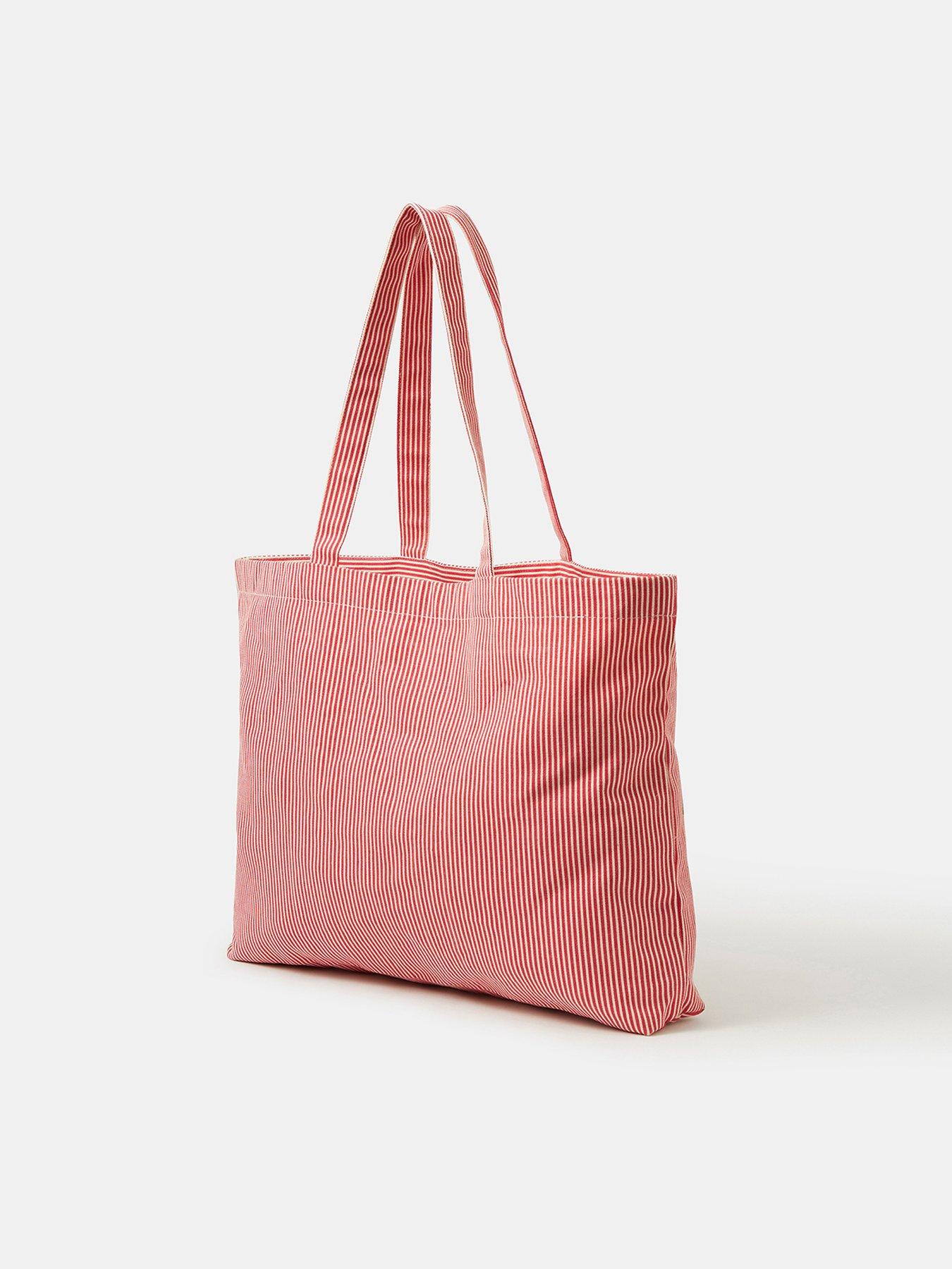 Image 3 of 5 of Accessorize Cherry Stripe Shopper Bag
