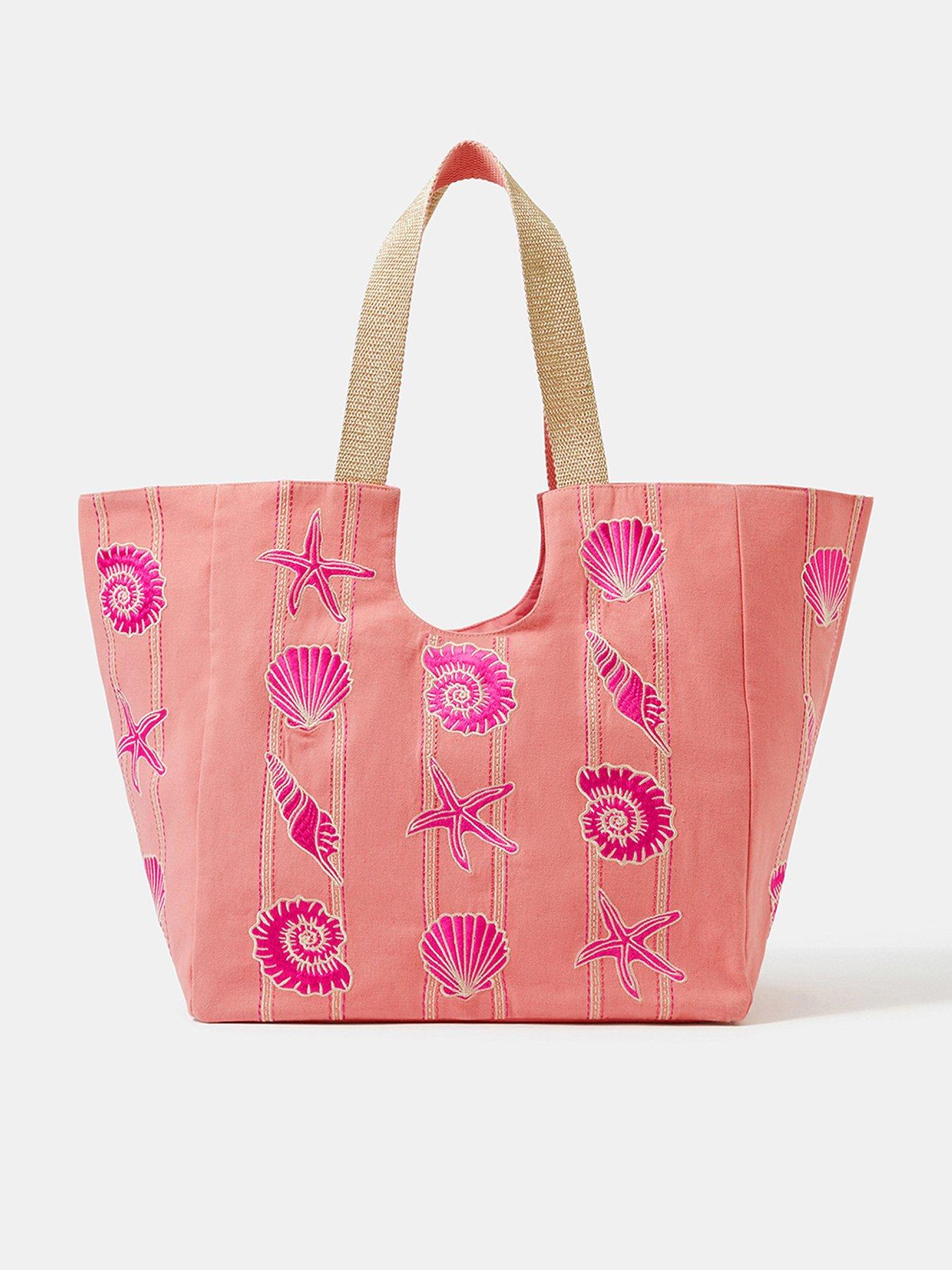 Accessorize Embroidered Seashell Tote