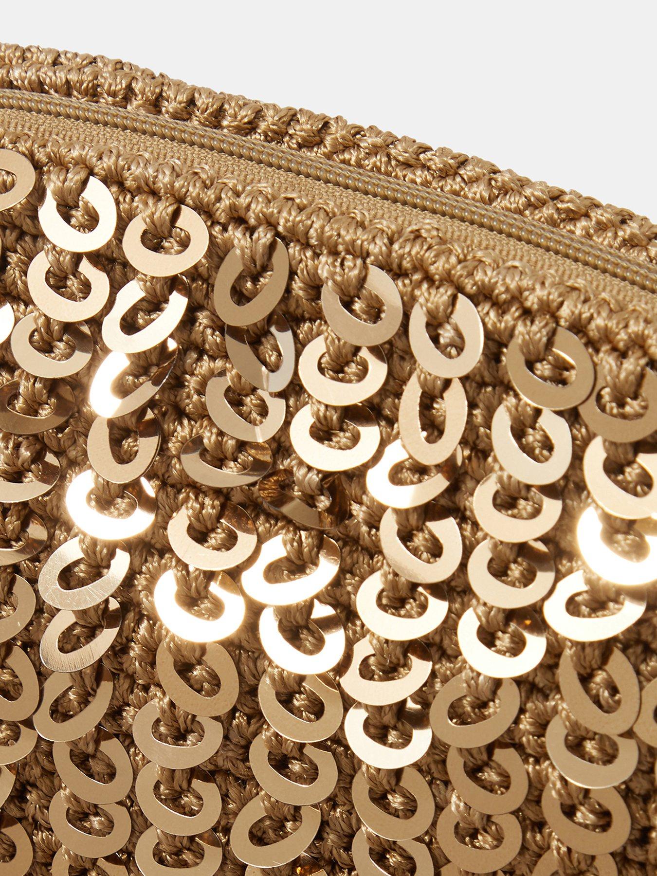 Image 4 of 4 of Accessorize Sequin Weave Clutch