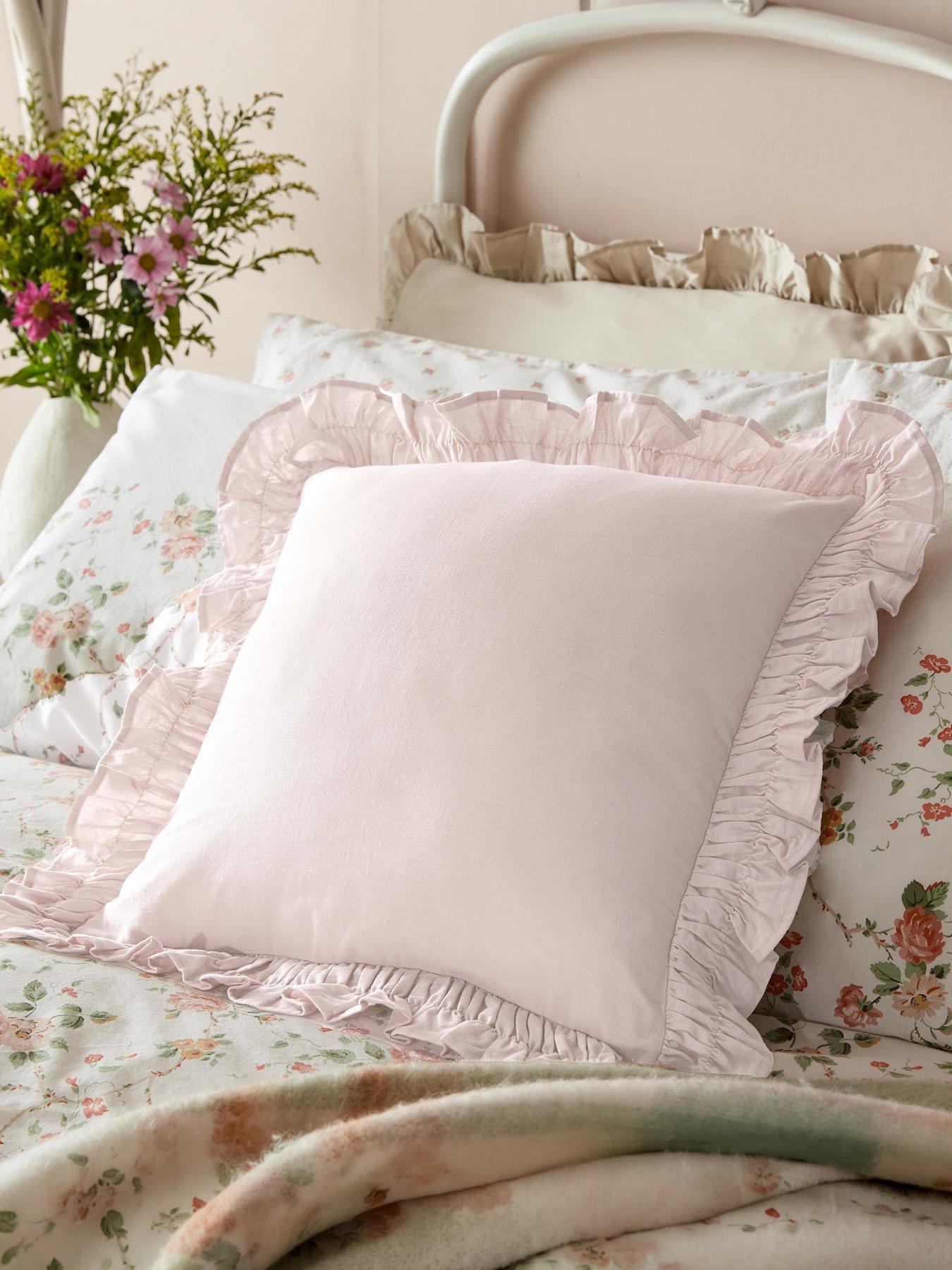 Laura Ashley Idina Feather Filled Cushion 45cm x 45cm Blush Pink