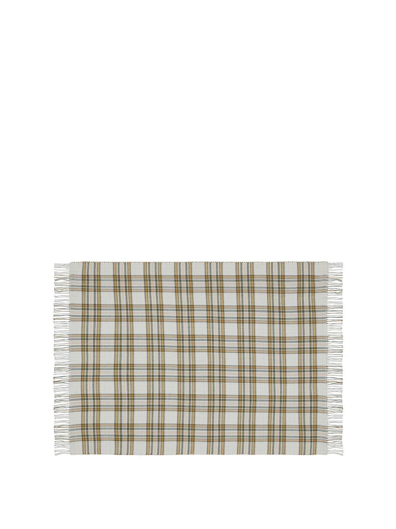 Image 2 of 5 of Laura Ashley Padbury Check Throw 150cm x 200cm Olive