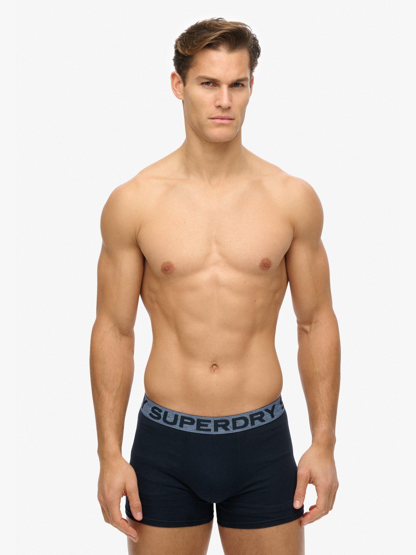 Image 2 of 4 of Superdry Boxer Triple Pack - Navy