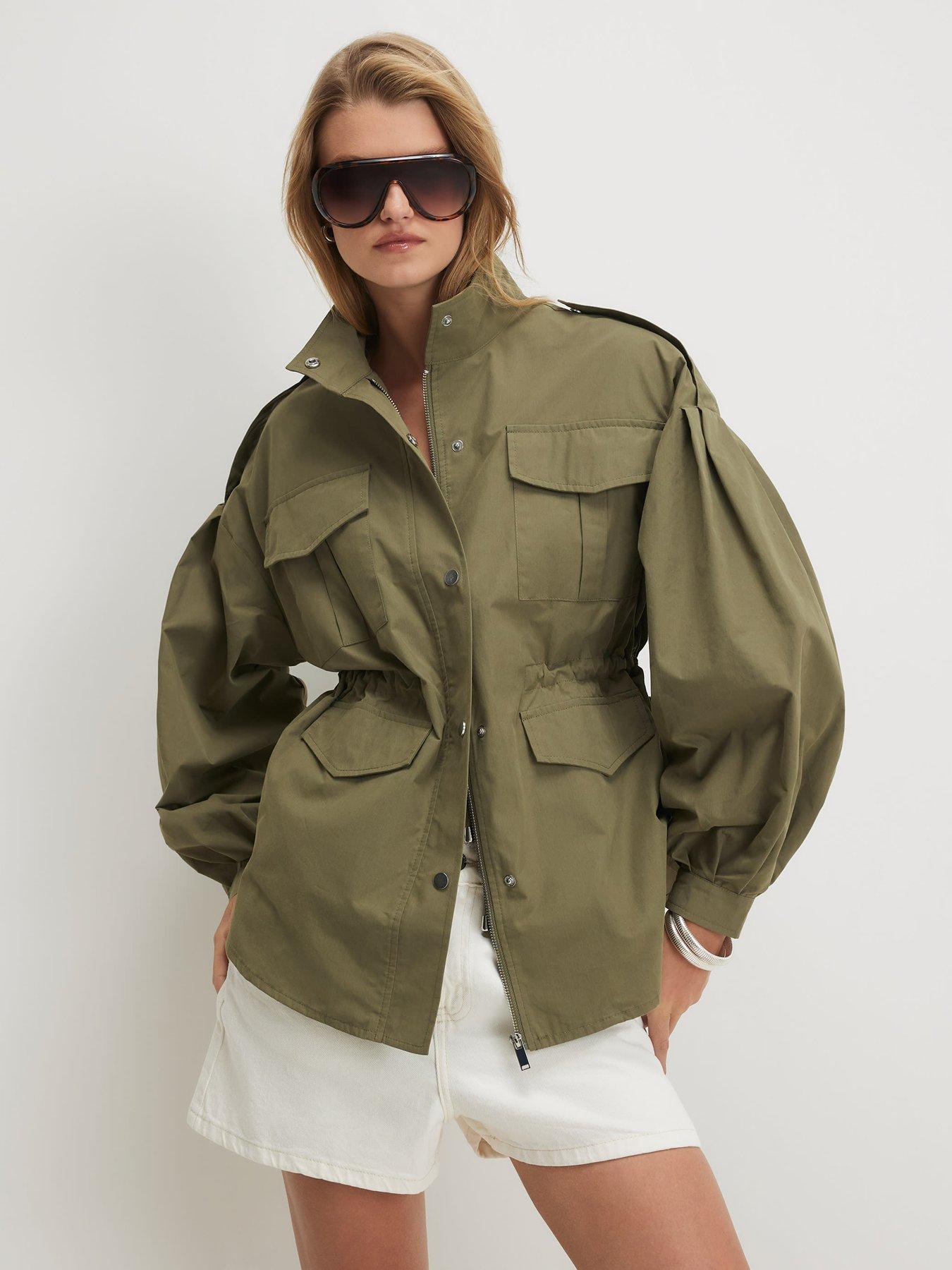 River Island Femme Utility Jacket - Khaki