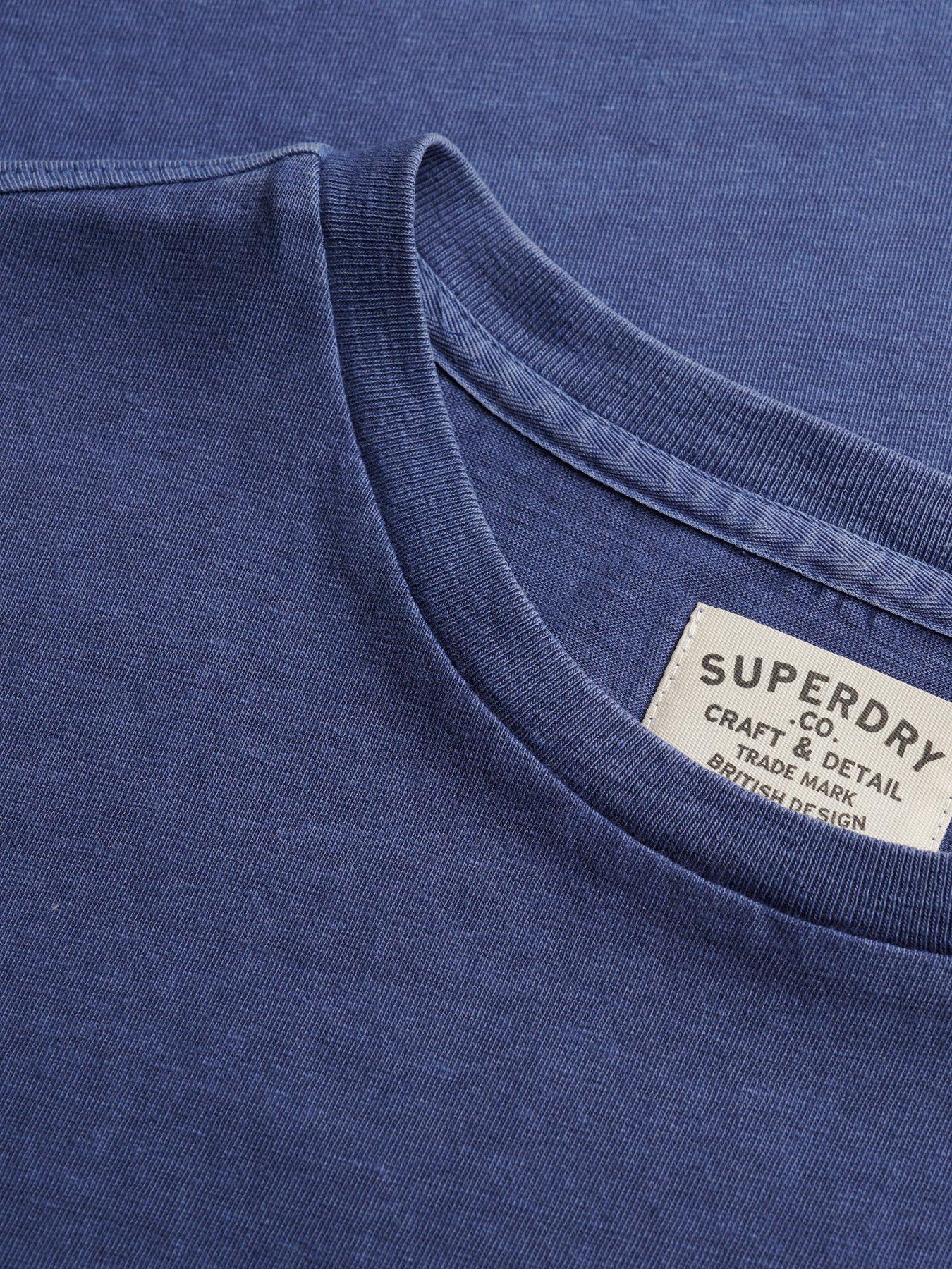 Image 6 of 6 of Superdry Cotton Classic Linen Pocket T-Shirt - Blue