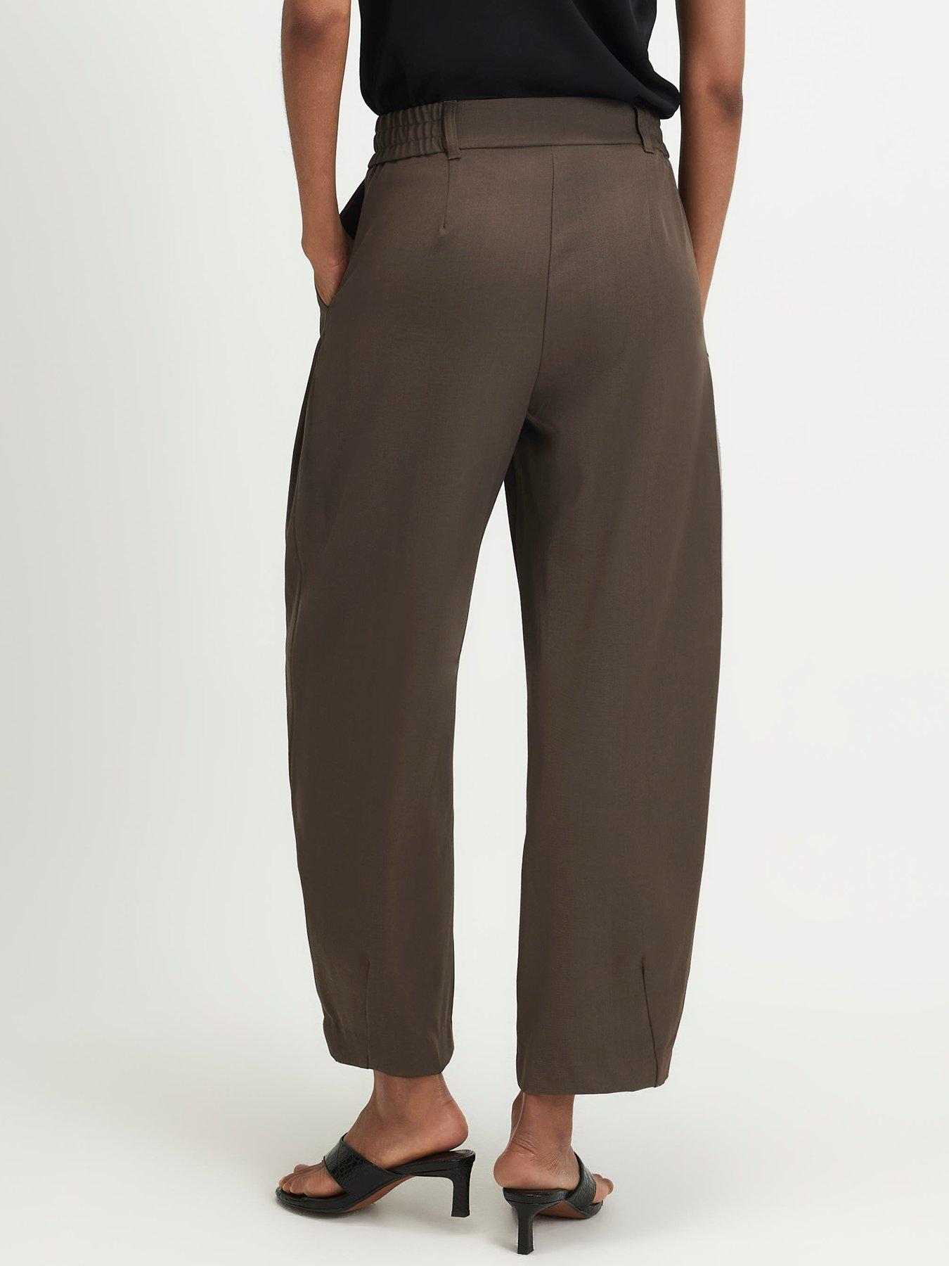 Image 2 of 6 of River Island Belt Trim Barrel Trouser