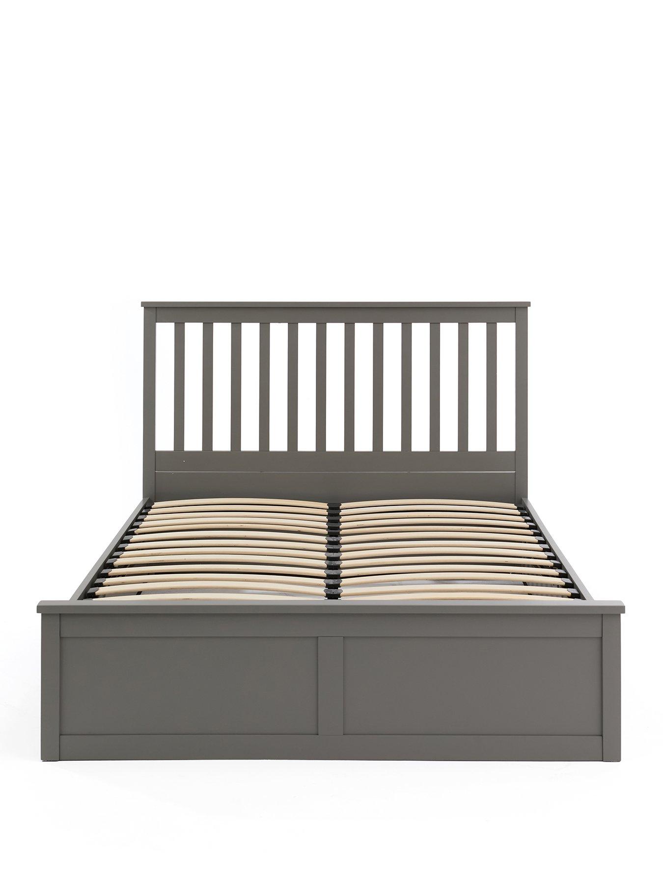 Image 2 of 7 of The Very Collection Dawson Lift Up Ottoman Storage&nbsp;Wooden Bed Frame with Mattress Options (Buy &amp; SAVE!) - Grey