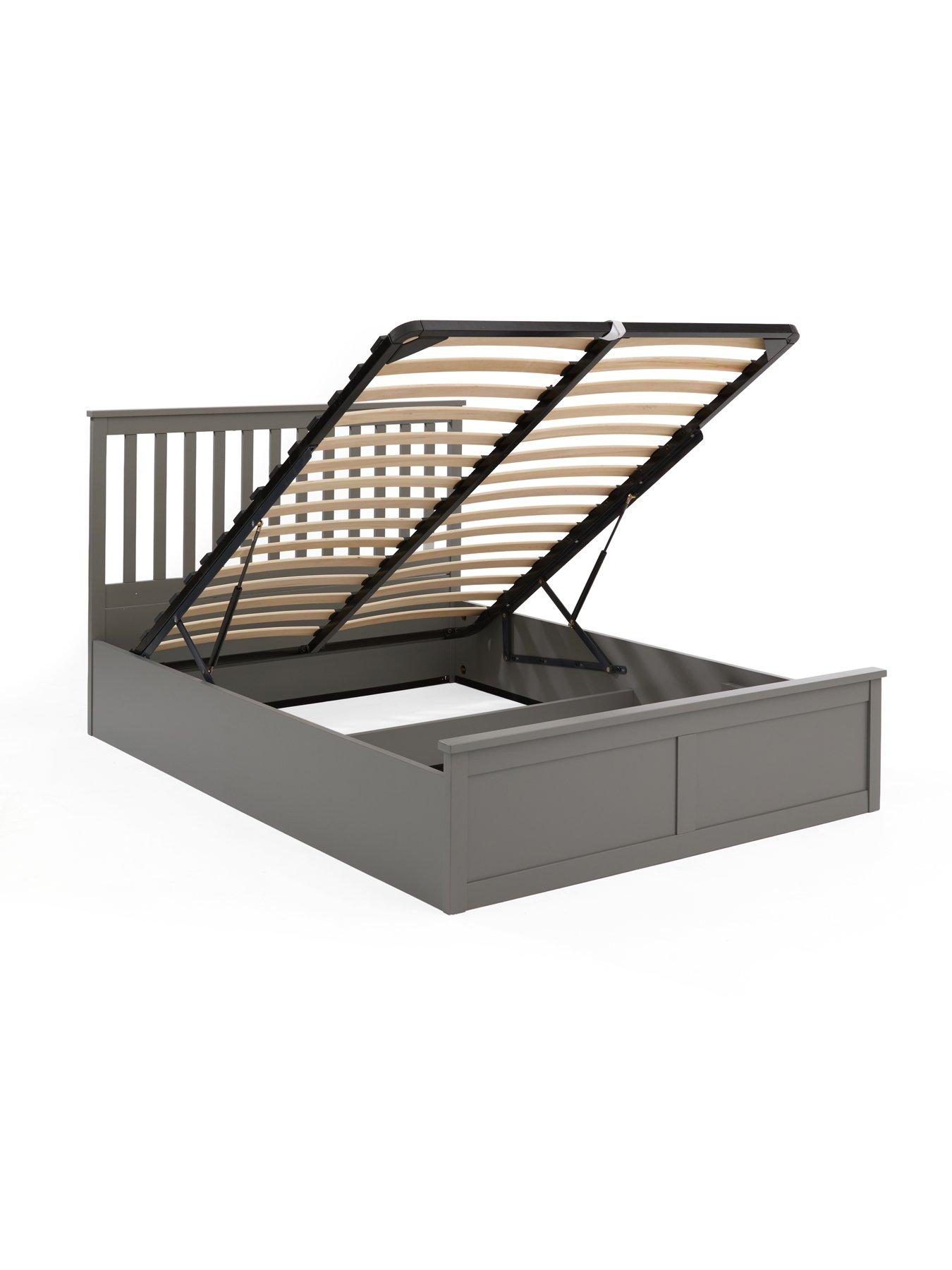 Image 4 of 7 of The Very Collection Dawson Lift Up Ottoman Storage&nbsp;Wooden Bed Frame with Mattress Options (Buy &amp; SAVE!) - Grey