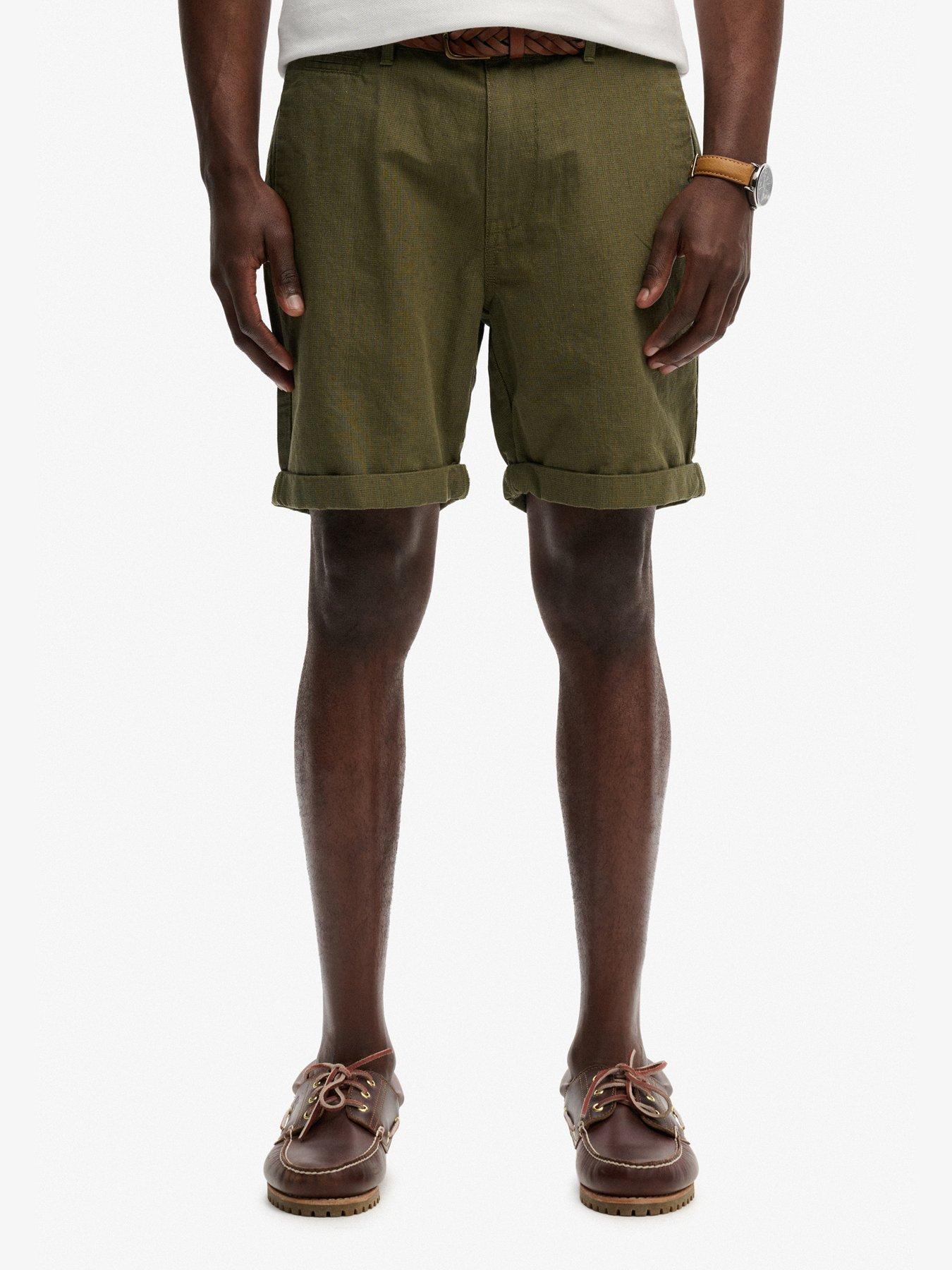 Superdry Premium Textured Chino Shorts - Green