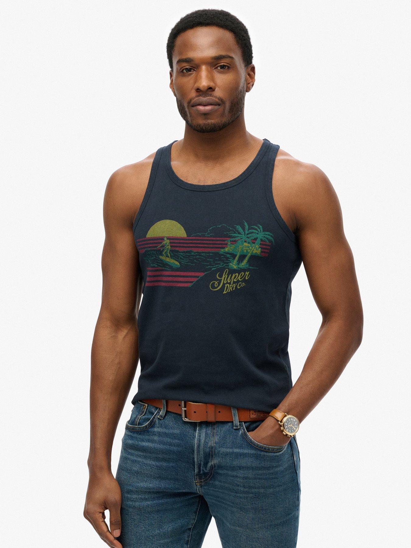 Superdry Outdoor Stripe Vest - Navy
