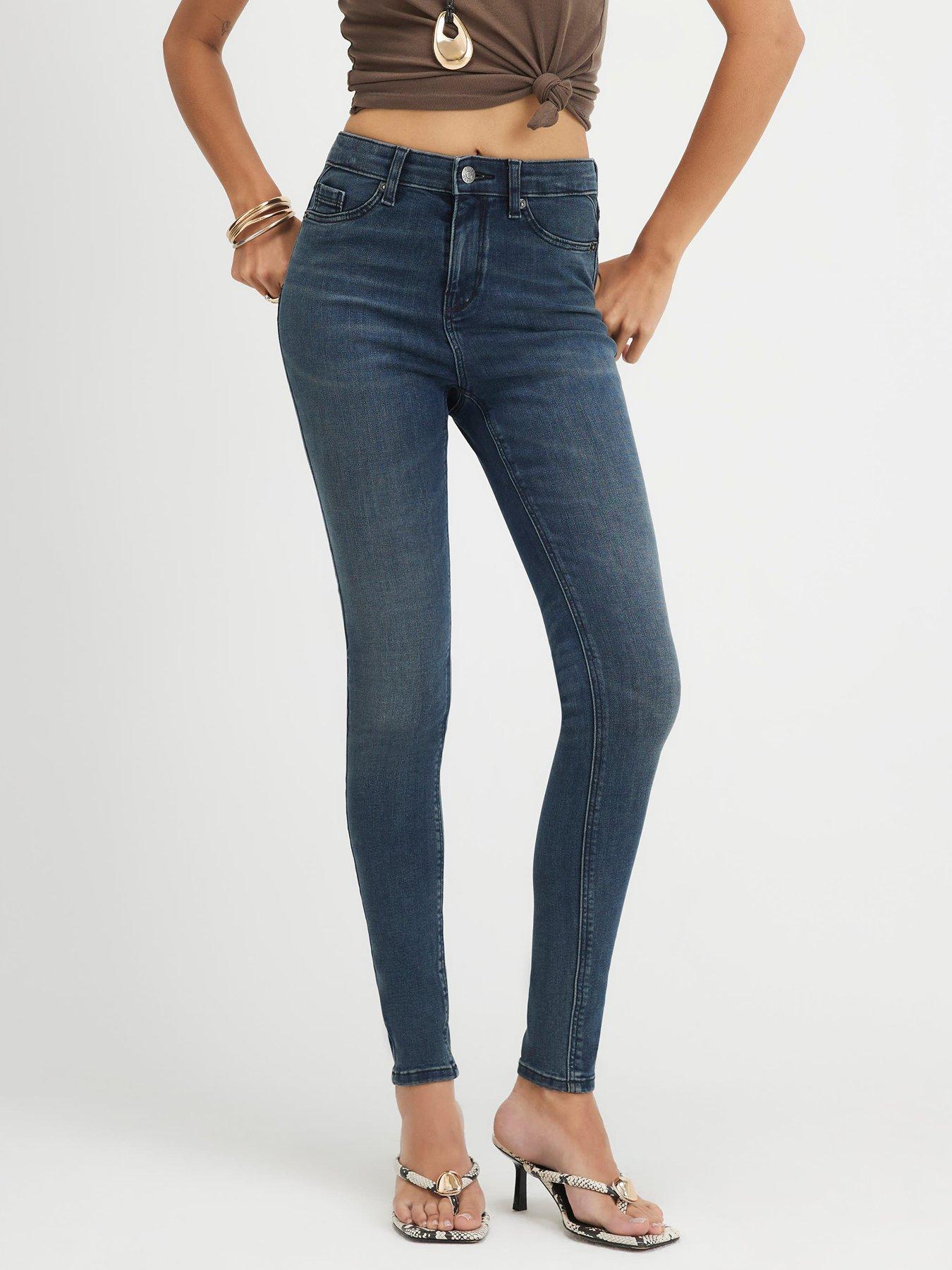 River Island Mid Rise Sculpt Molly Skinny Jeans - Blue