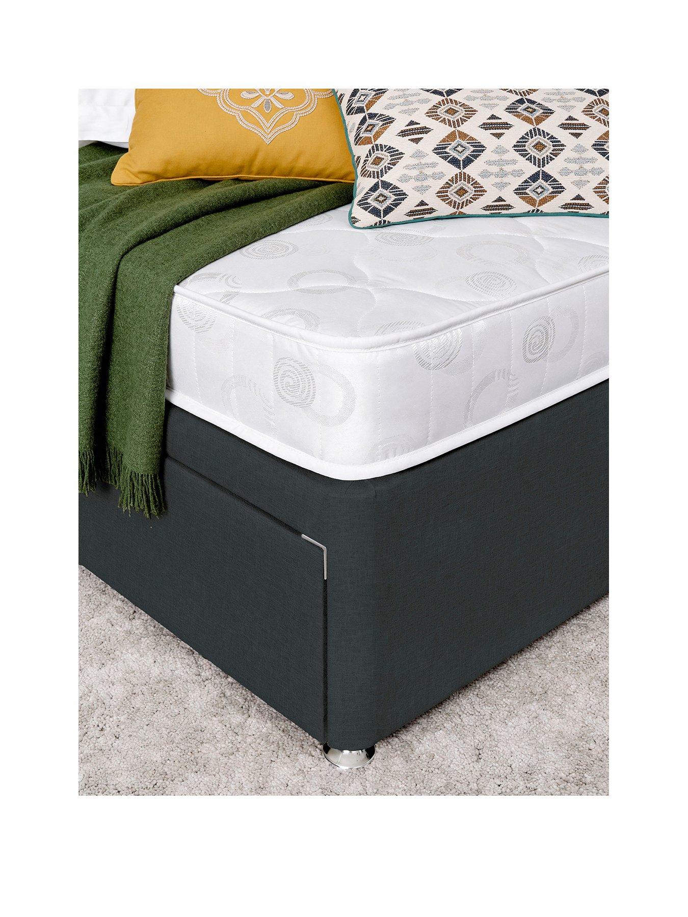 Image 2 of 5 of Airsprung Essentials Bed Base &amp; Medium / Firm Mattress Set - Sg N/s