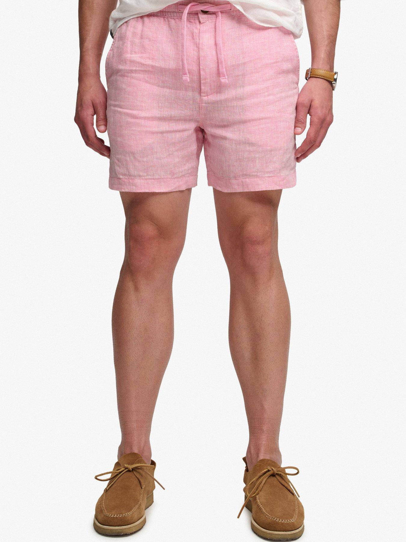 Superdry Merchant Linen Shorts - Pink