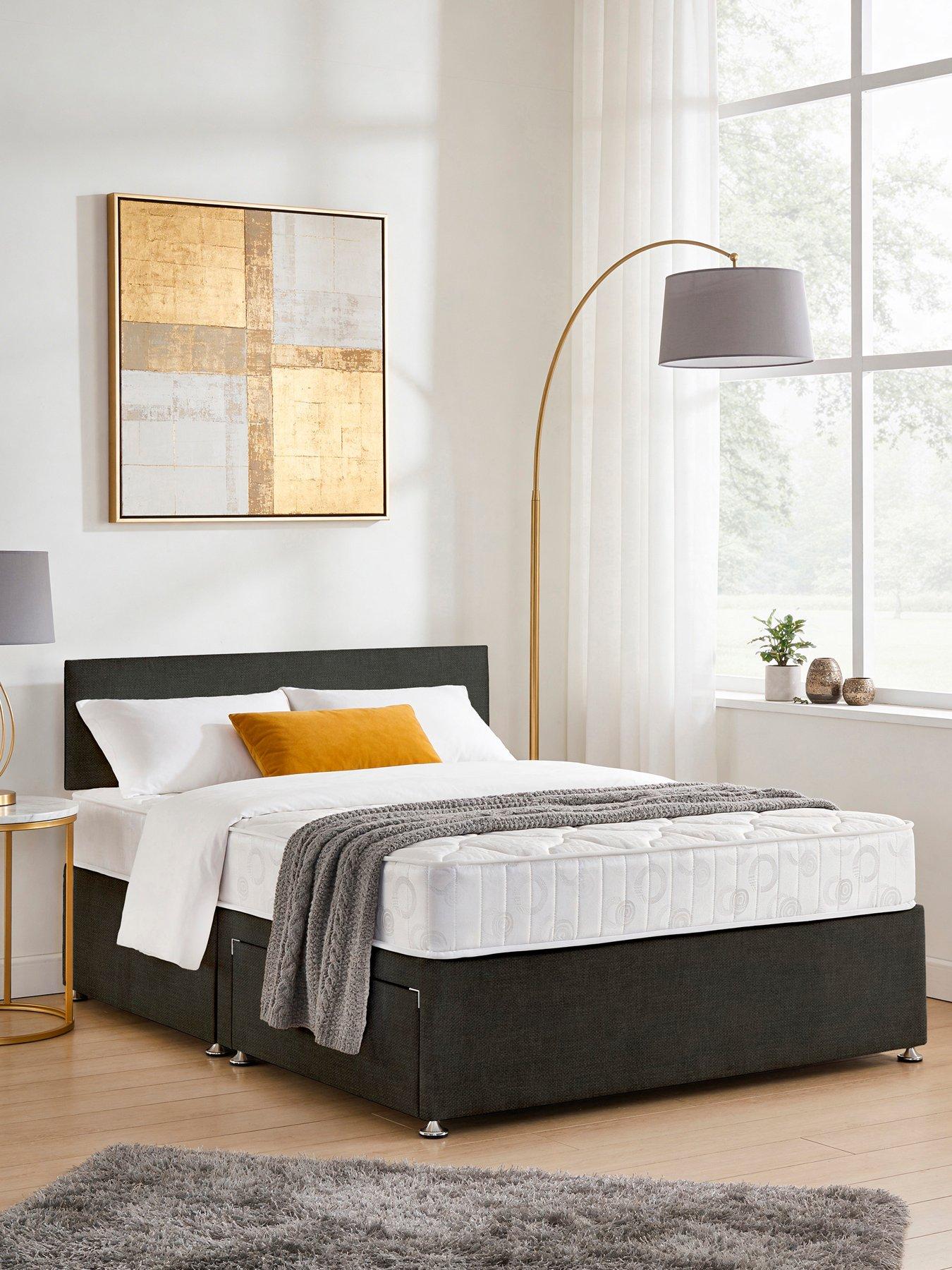 Image 1 of 7 of Airsprung Essentials Bed Base &amp; Memory Mattress Set - Sg N/s