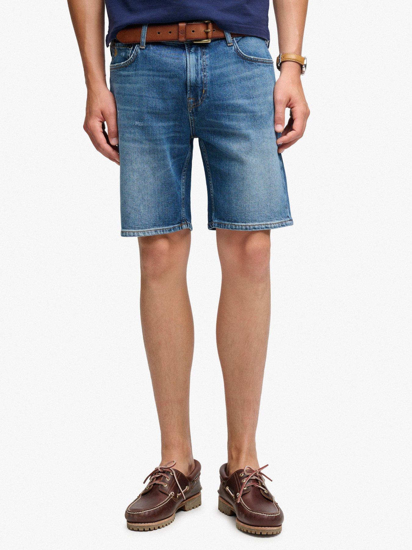 Superdry Vintage Straight Short Denim Shorts - Blue