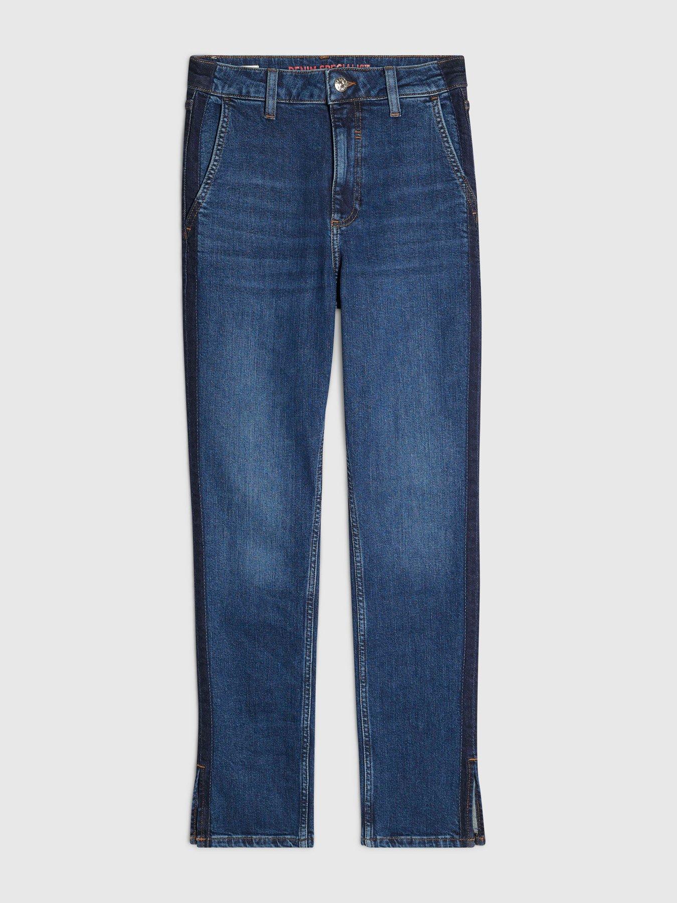 Image 6 of 6 of River Island Two Tone Cigarette Jean - Dark Blue