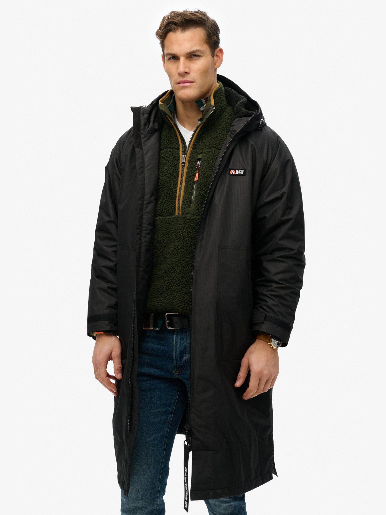 Superdry Windbreaker Longline Jacket - Black