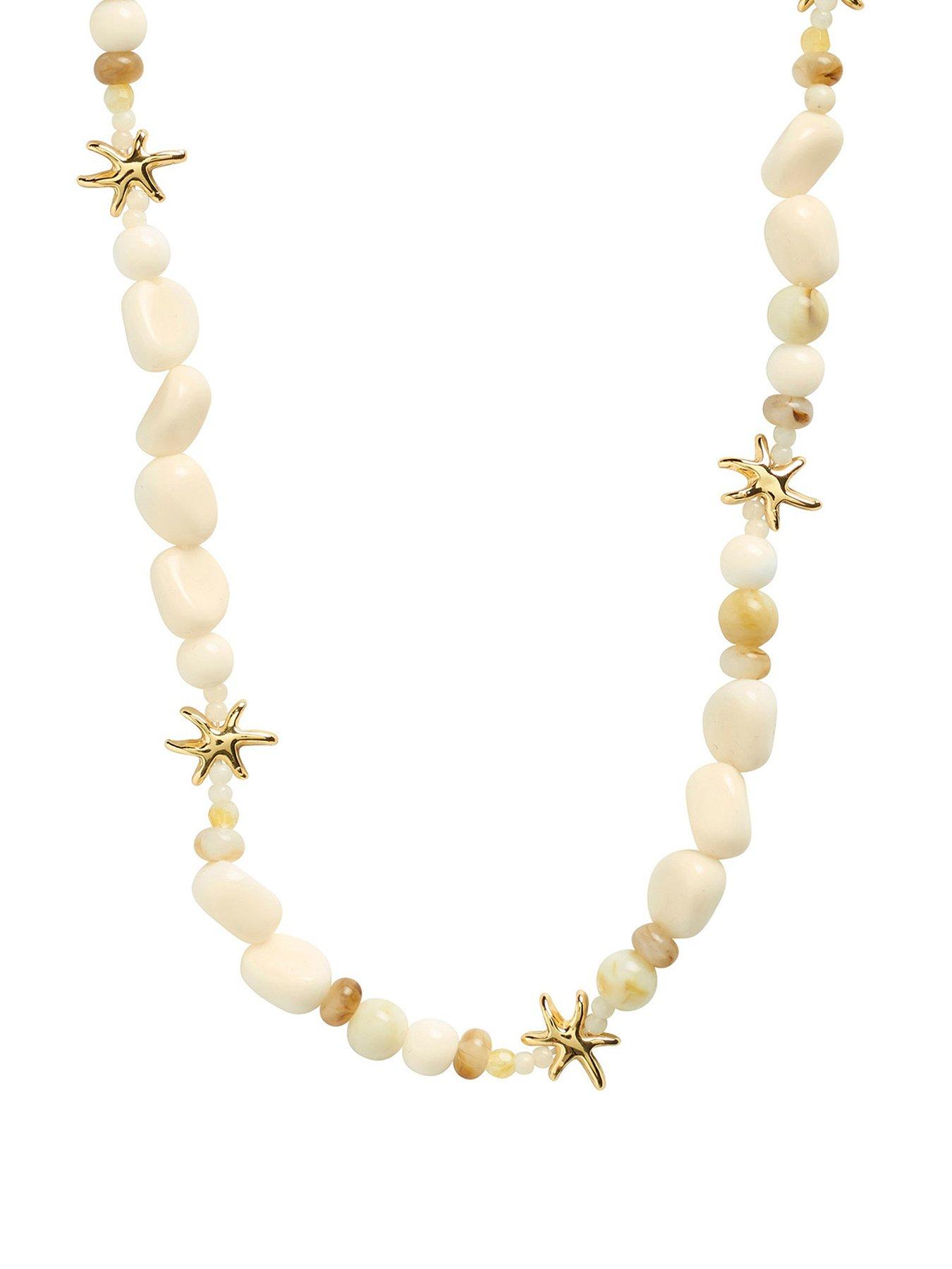 Image 1 of 4 of Pilgrim PRISM necklace white/gold-plated