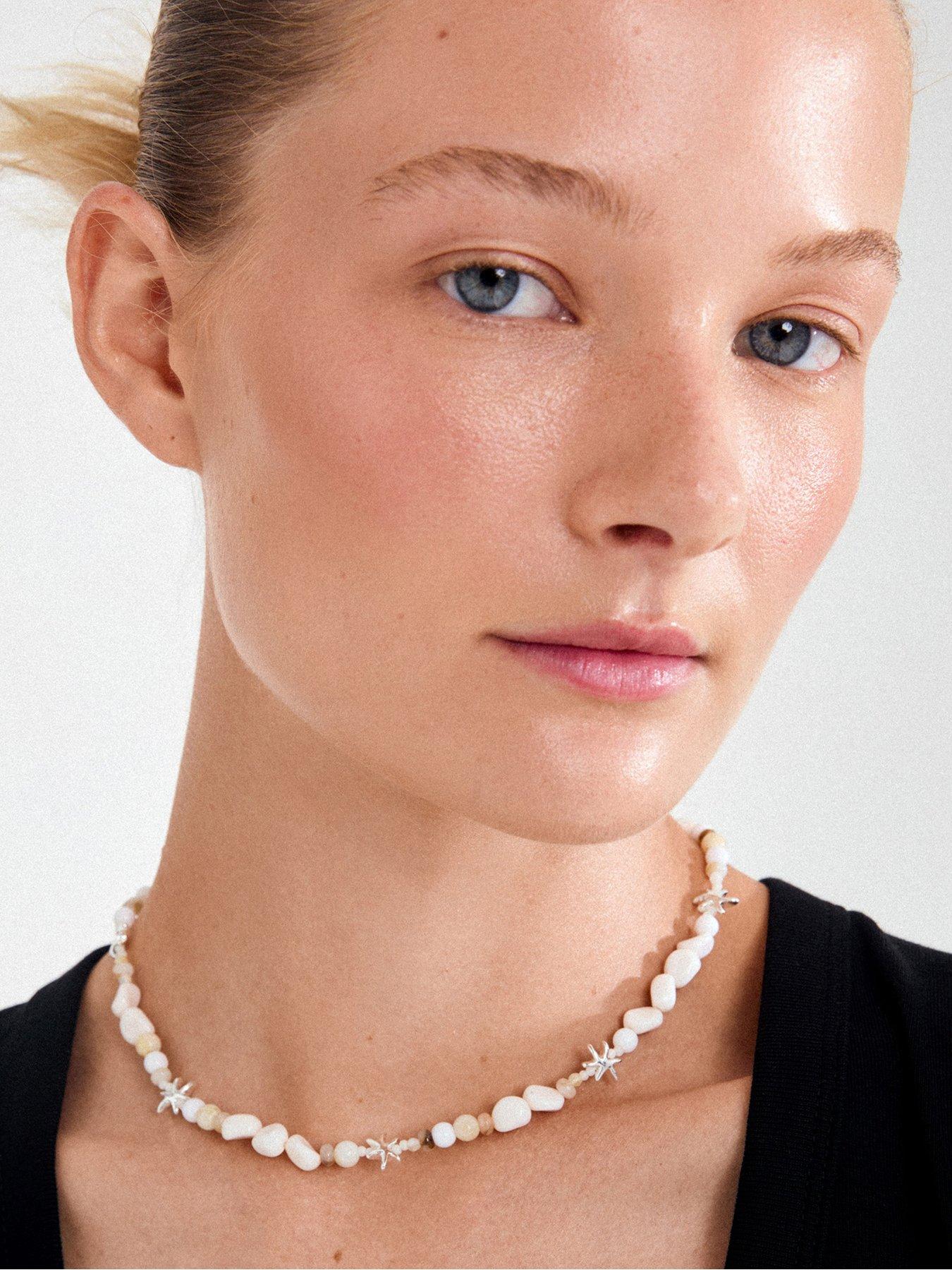 Image 2 of 4 of Pilgrim PRISM necklace white/gold-plated