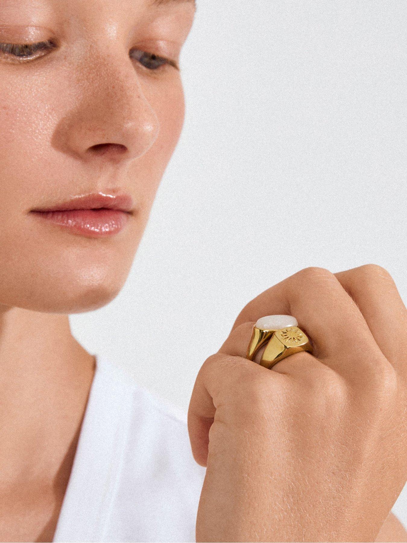  image of pilgrim-prism-rings-2-in-1-set-gold-plated