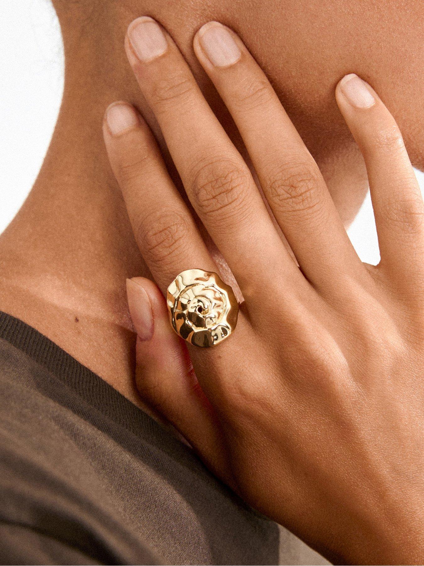  image of pilgrim-haze-ring-gold-plated
