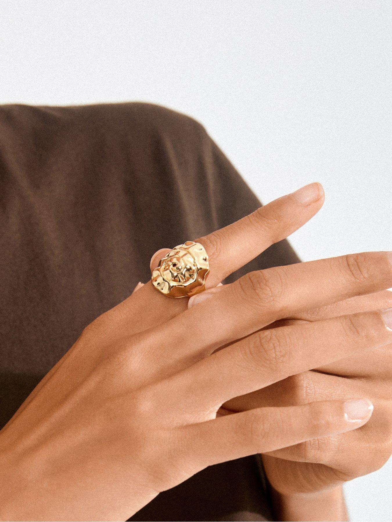  image of pilgrim-haze-ring-gold-plated