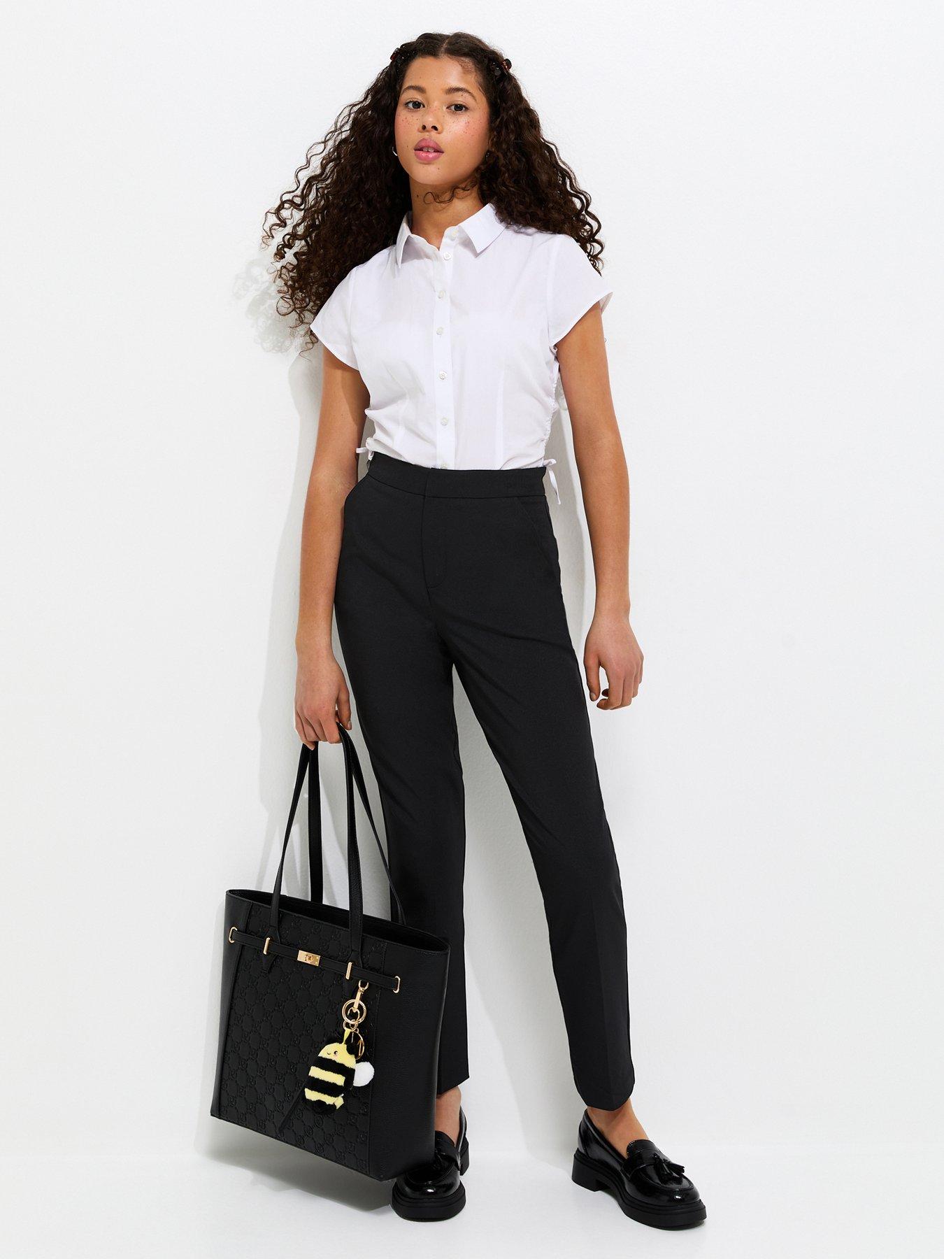 New Look 915 Girls Slim Fit School Trousers - Black