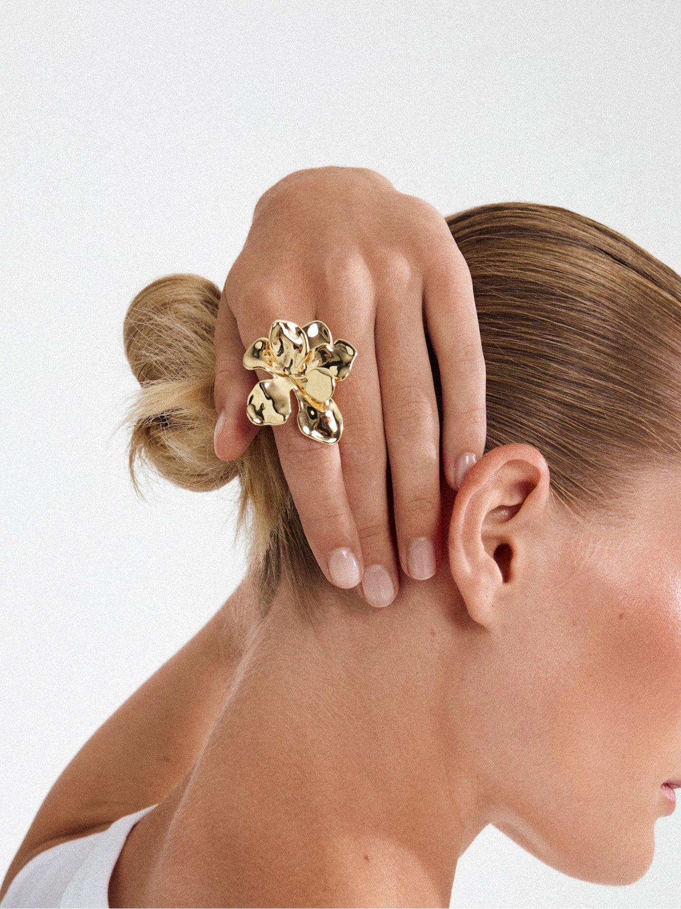 Image 3 of 4 of Pilgrim LUNITH ring gold-plated