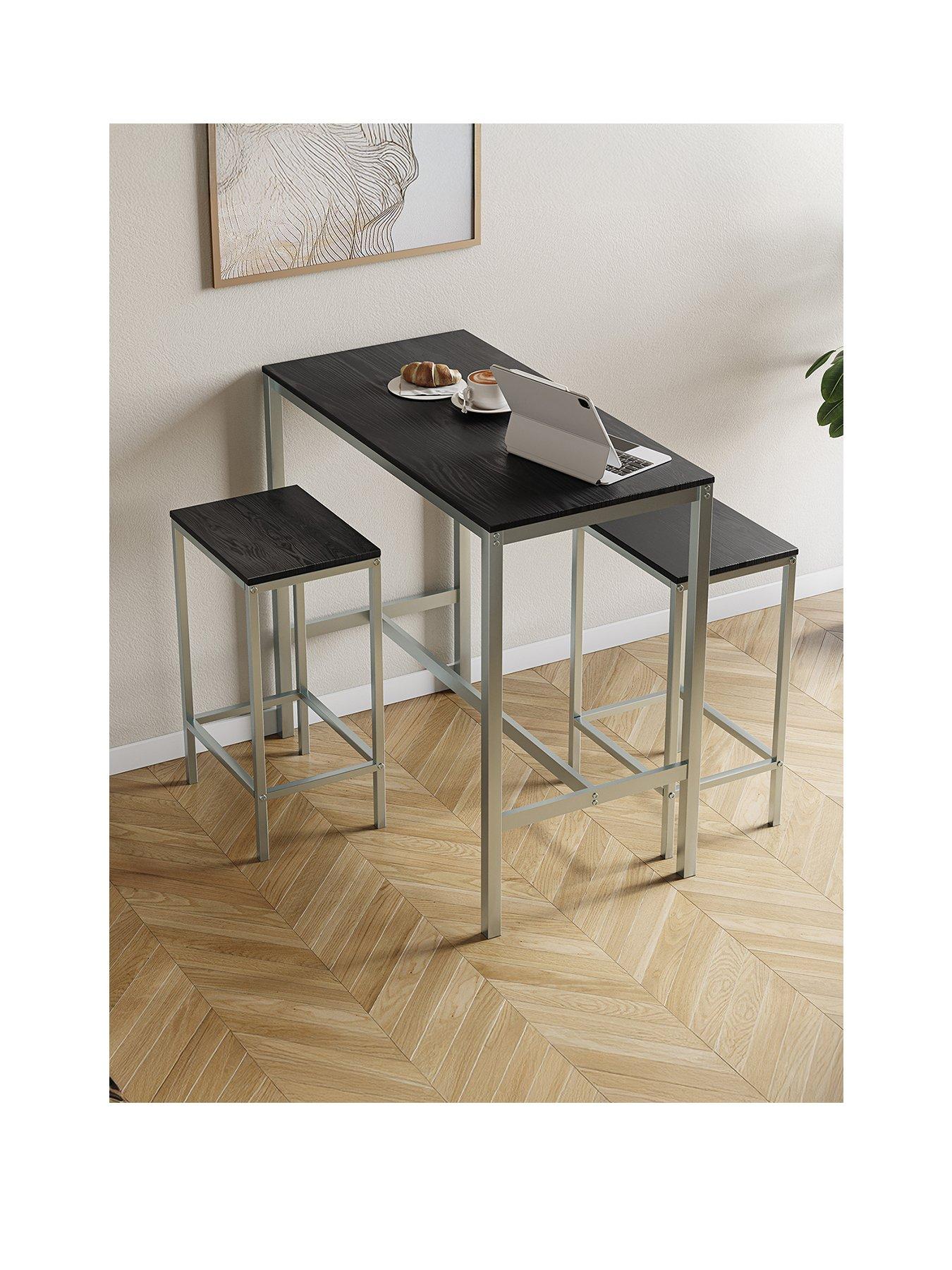 stillFront image of vida-designs-roslyn-2-seater-bar-table-set-in-black