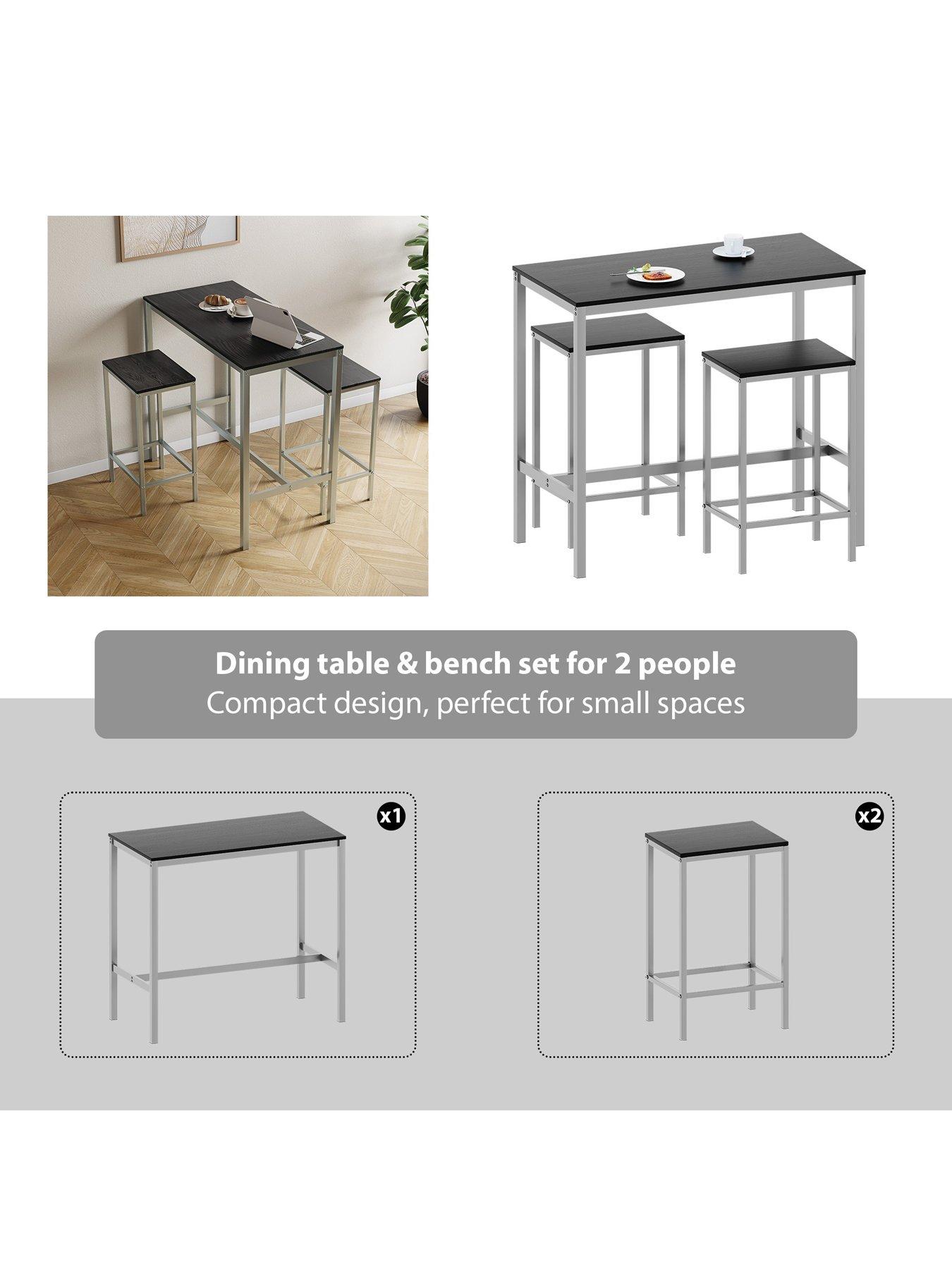  image of vida-designs-roslyn-2-seater-bar-table-set-in-black