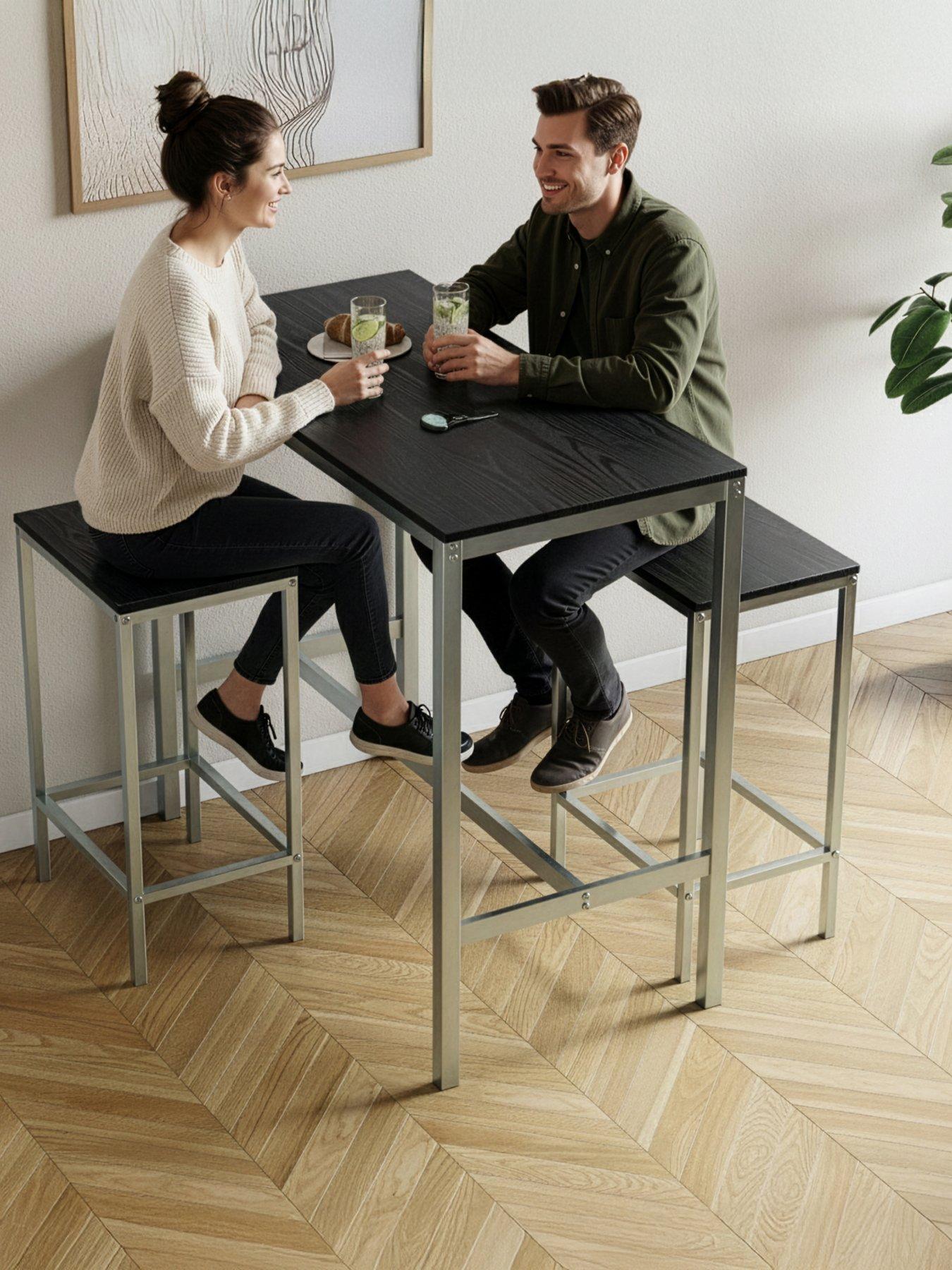  image of vida-designs-roslyn-2-seater-bar-table-set-in-black