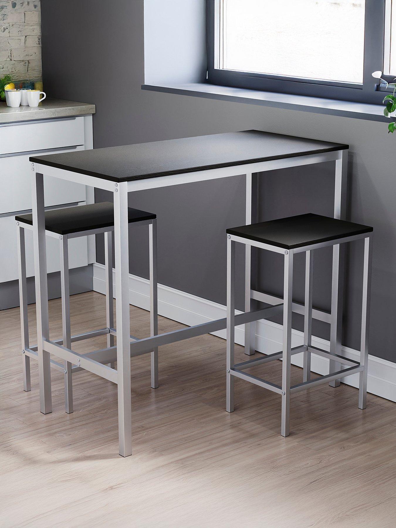  image of vida-designs-roslyn-2-seater-bar-table-set-in-black