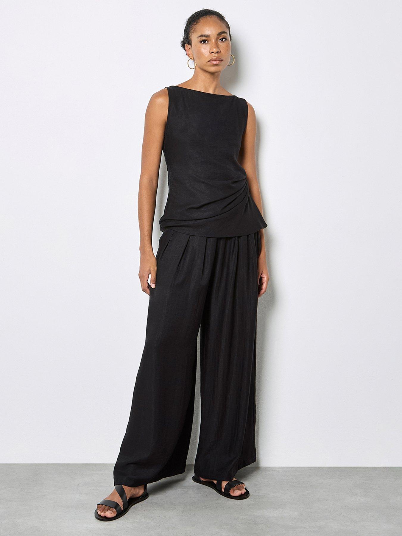 Image 3 of 5 of Apricot Side Knot Slash Neck Top