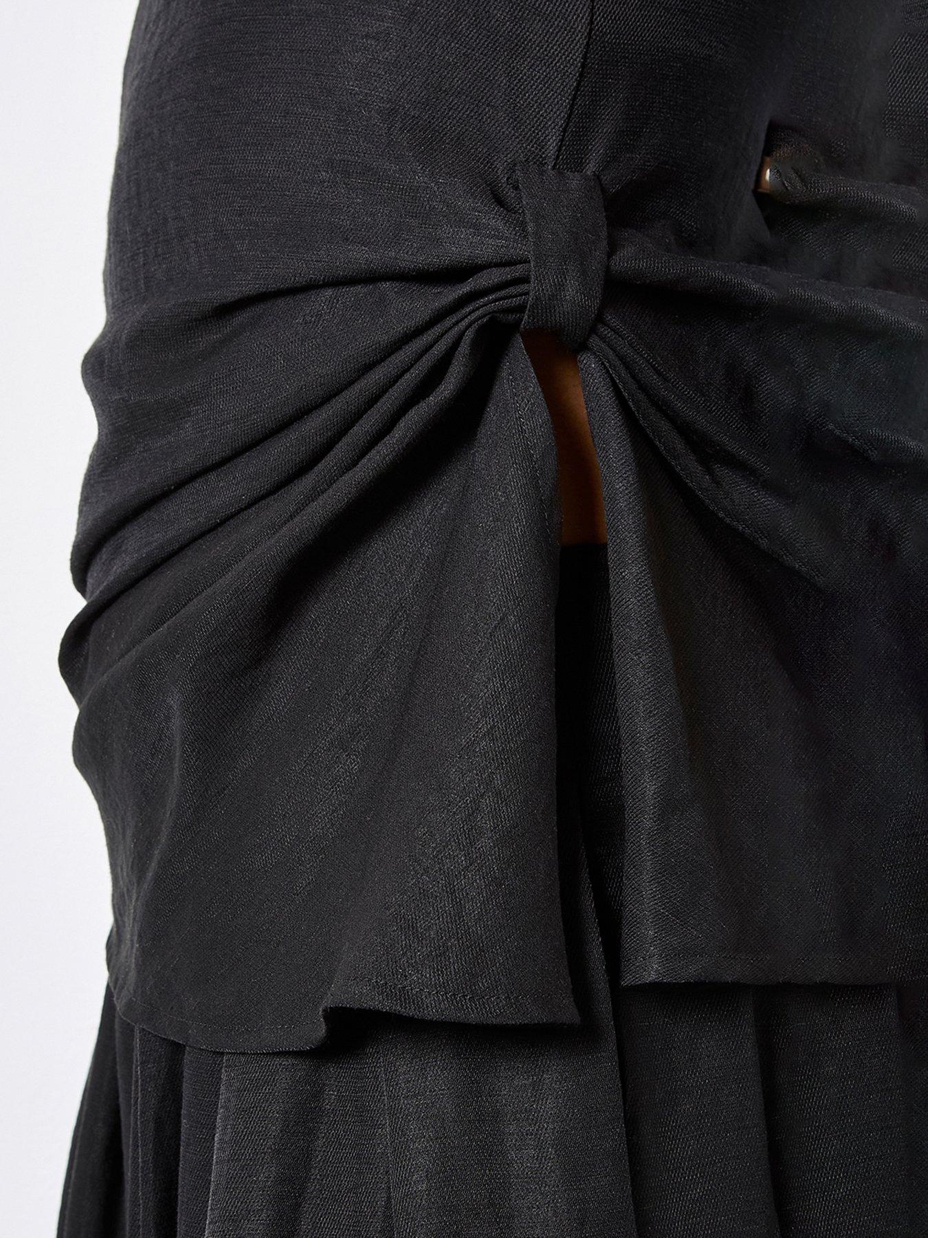 Image 4 of 5 of Apricot Side Knot Slash Neck Top