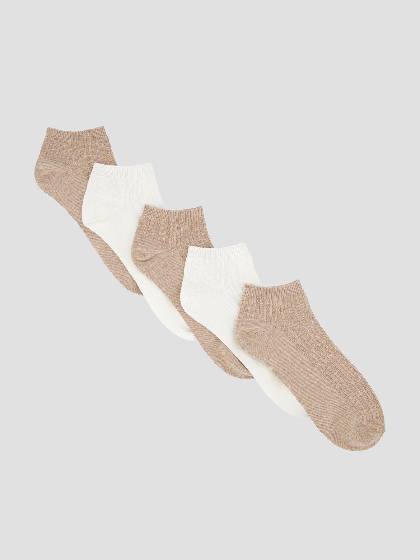 Image 1 of 4 of The Very Collection 5 Pack Pointelle Trainer Liner Socks - Multi