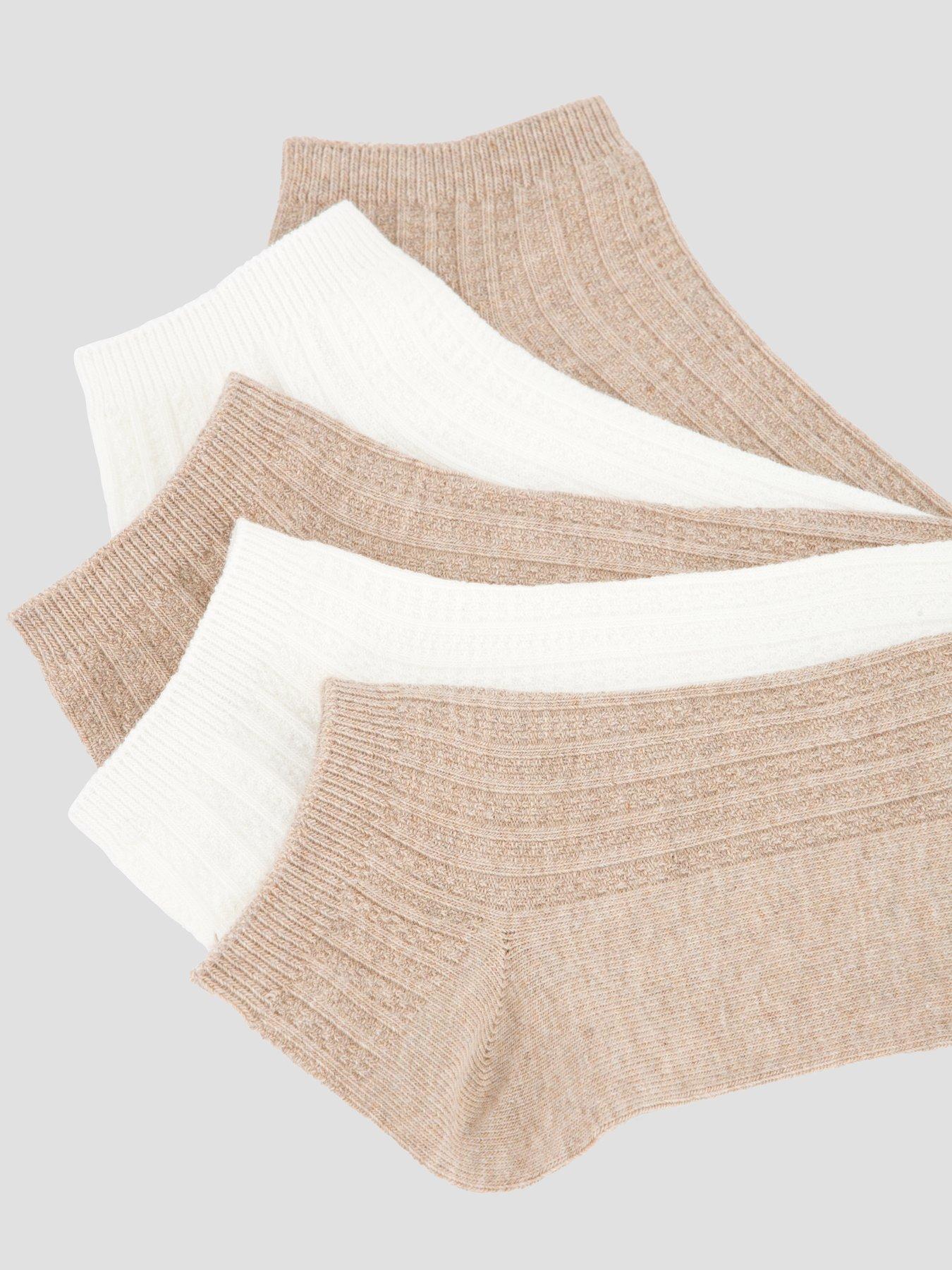 Image 4 of 4 of The Very Collection 5 Pack Pointelle Trainer Liner Socks - Multi