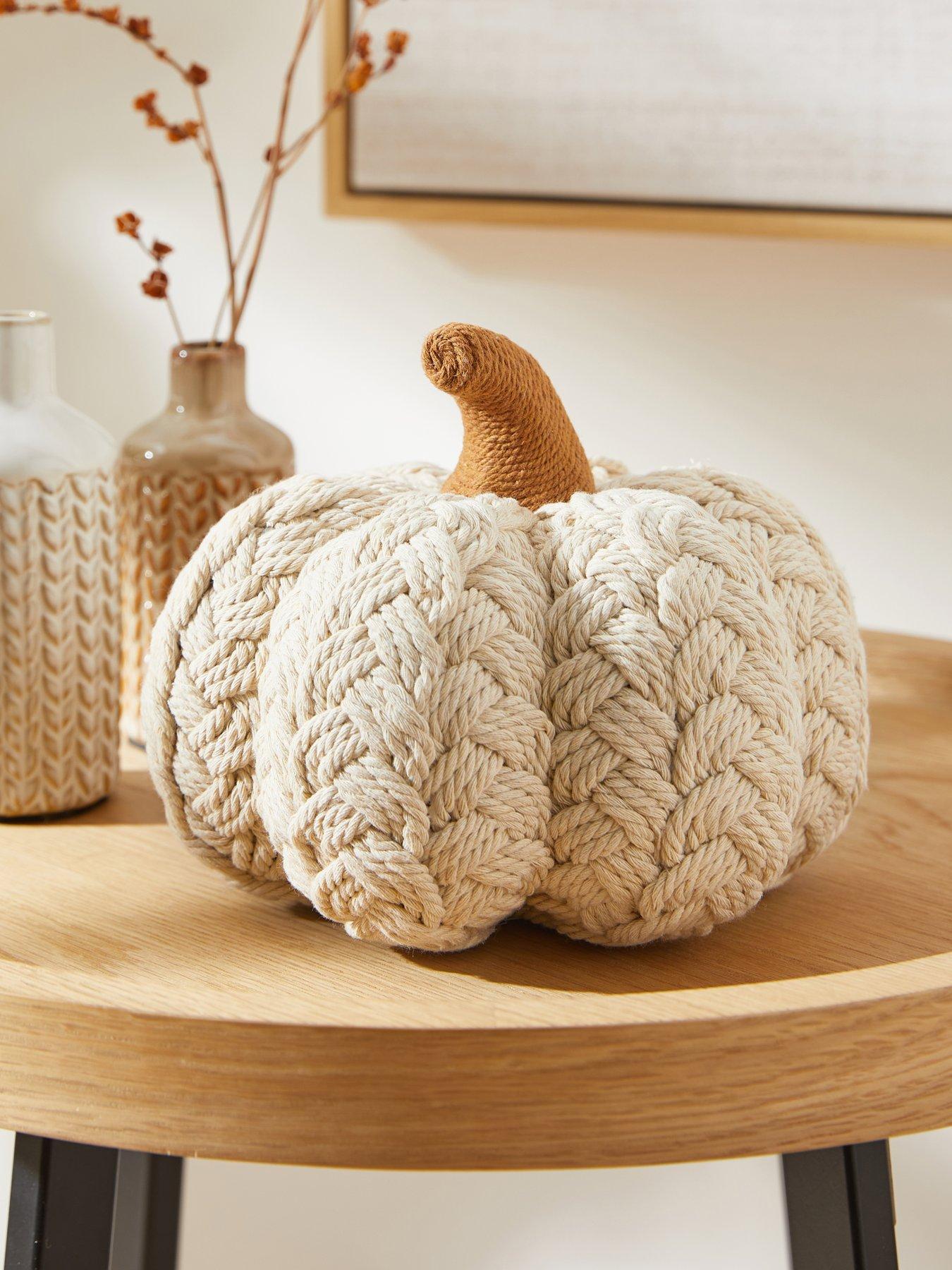 Image 1 of 7 of Heaven Sends Cream Natural Pumpkin Autumn&nbsp;Decoration - 14 x 18.5 cm