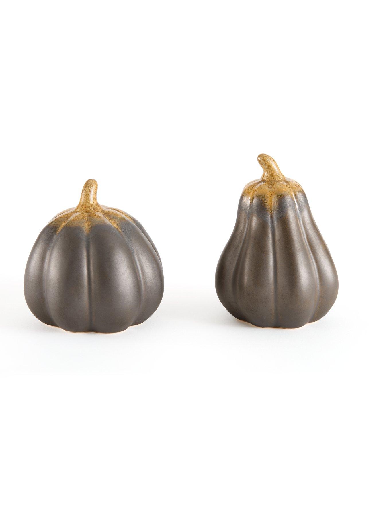 Image 2 of 7 of Heaven Sends Set of 2&nbsp;Porcelain Squash Autumn Decorations