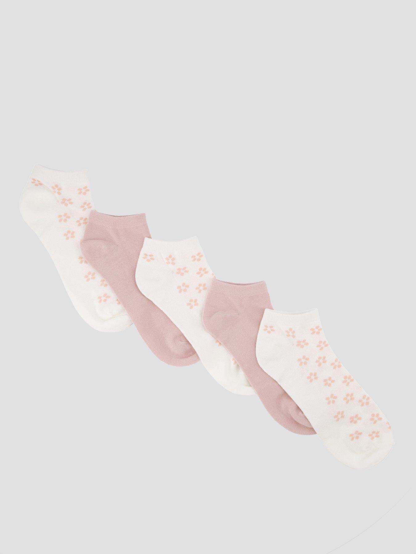 Image 1 of 3 of The Very Collection 5 Pack Ditsy Floral Trainer Liner Socks