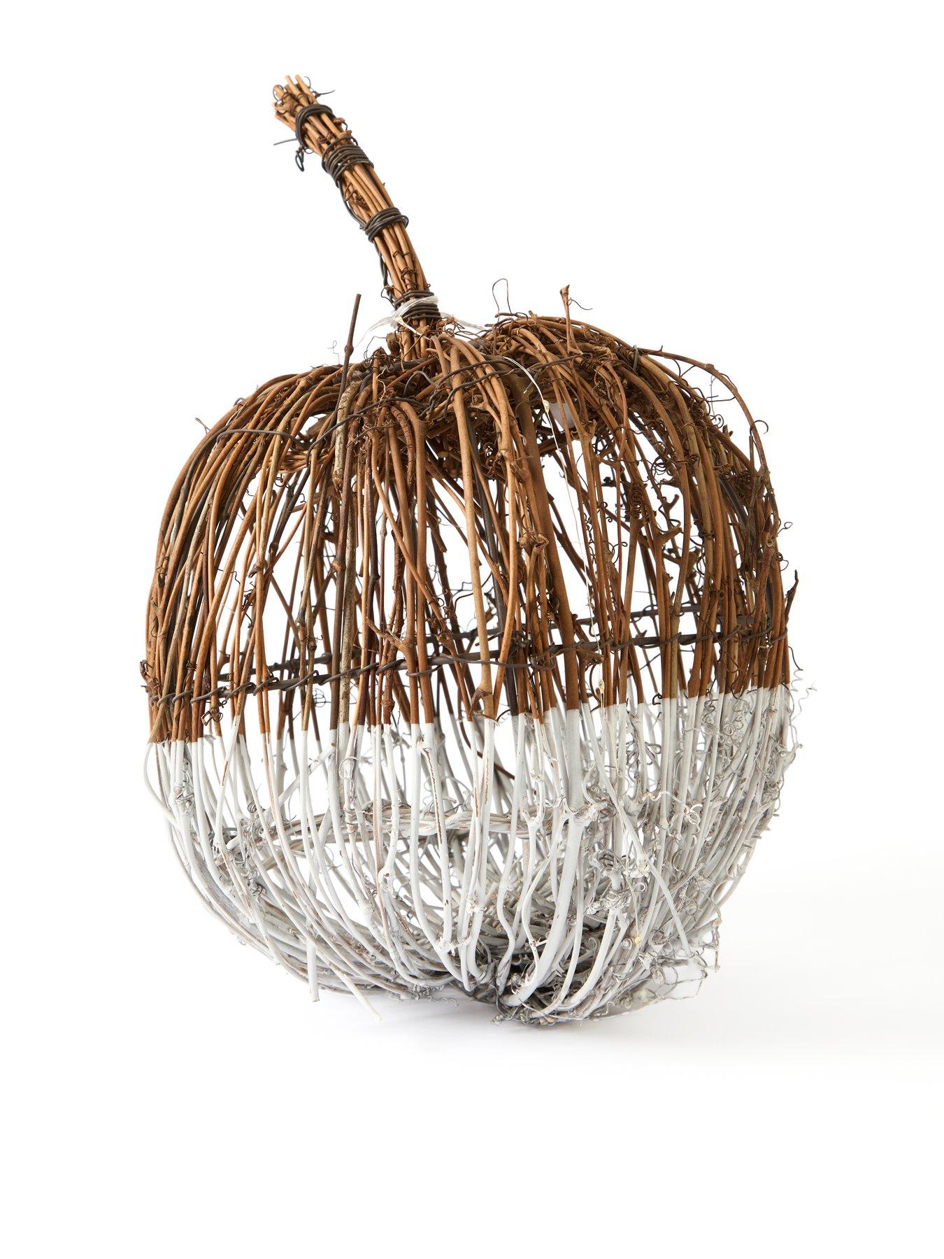 Image 2 of 5 of Heaven Sends Light Up Rattan Pumpkin Autumn Decoration