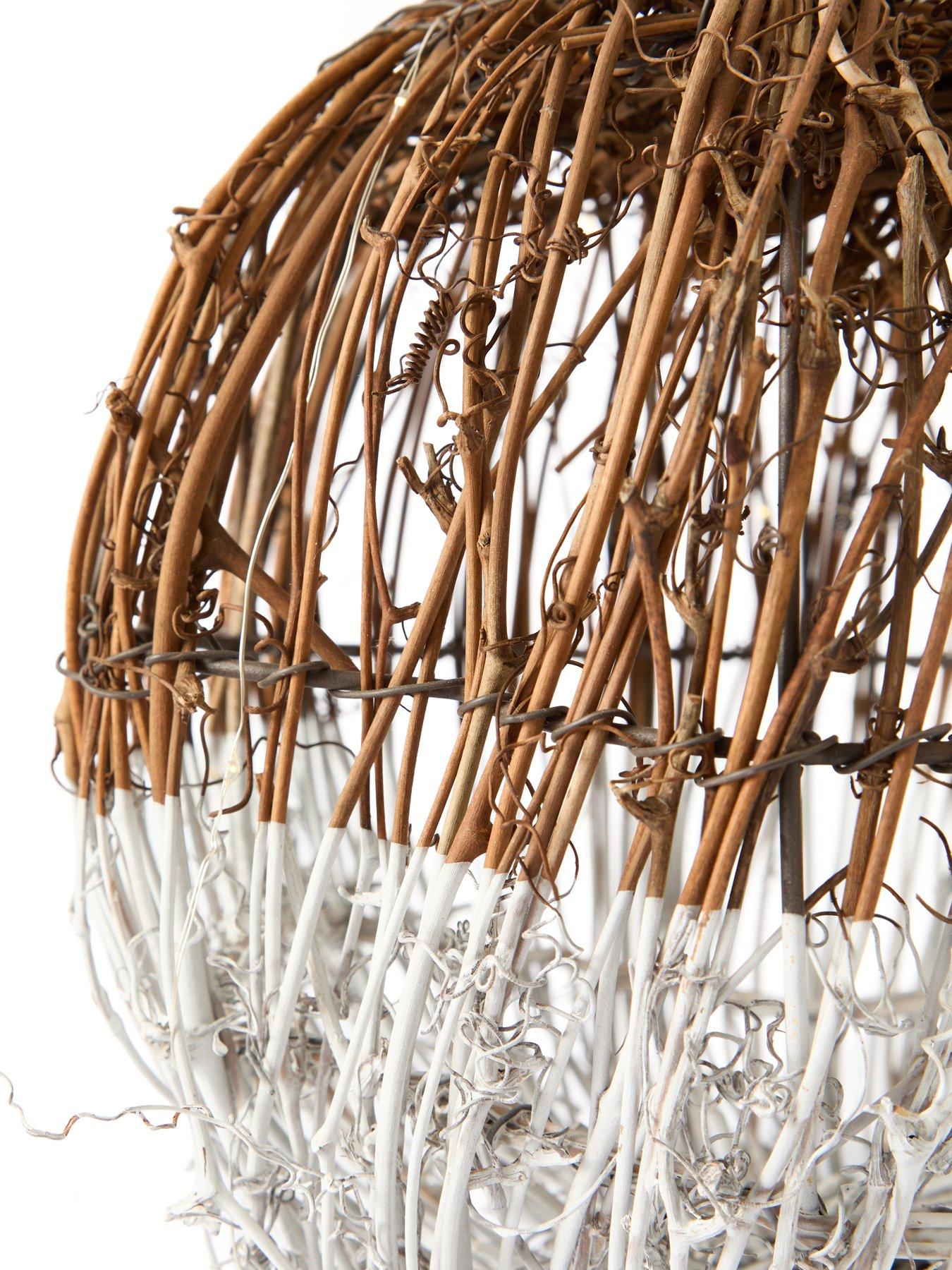 Image 5 of 5 of Heaven Sends Light Up Rattan Pumpkin Autumn Decoration