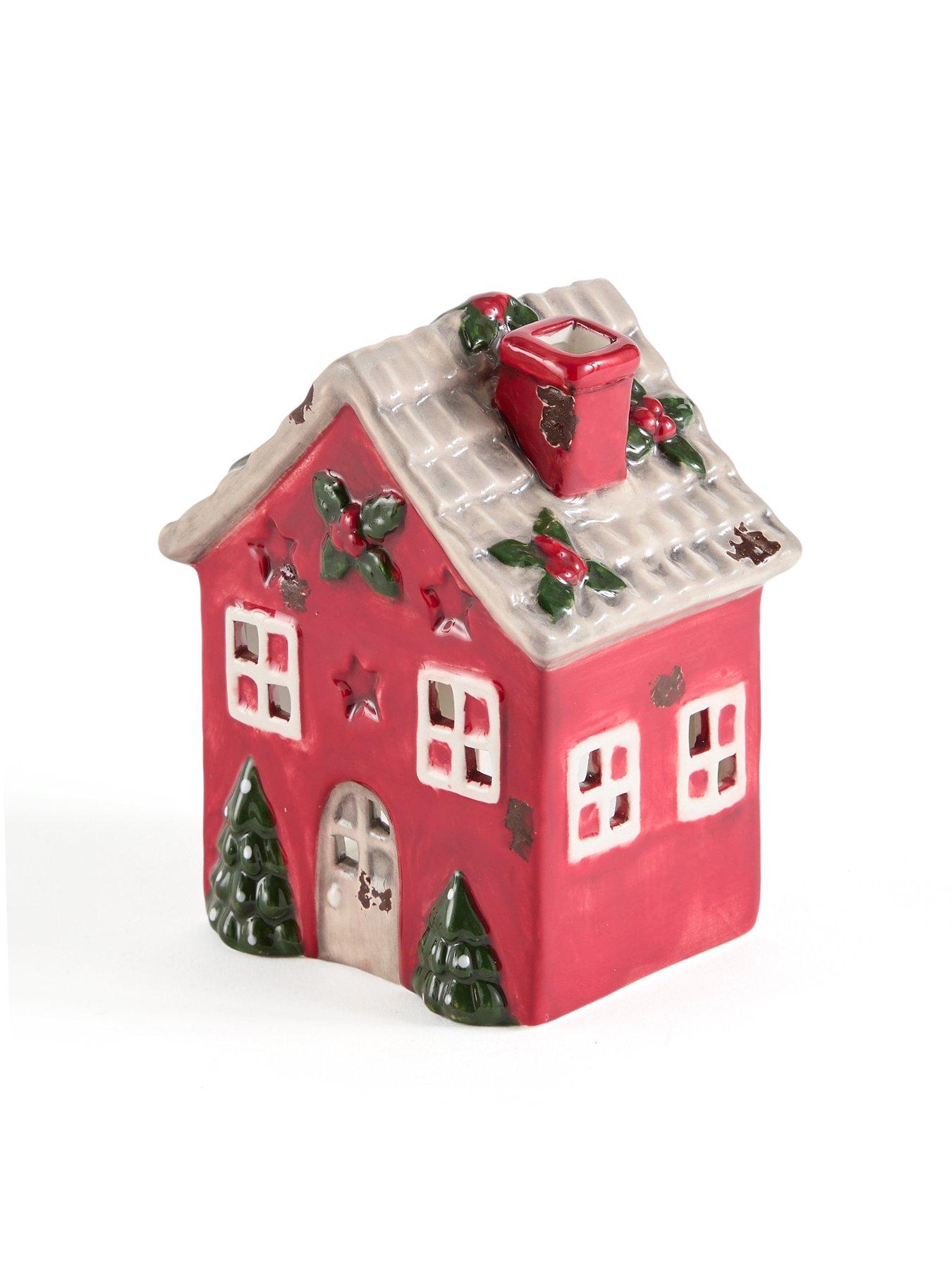 Image 4 of 7 of Heaven Sends Red House Tea Light Holder Set 2