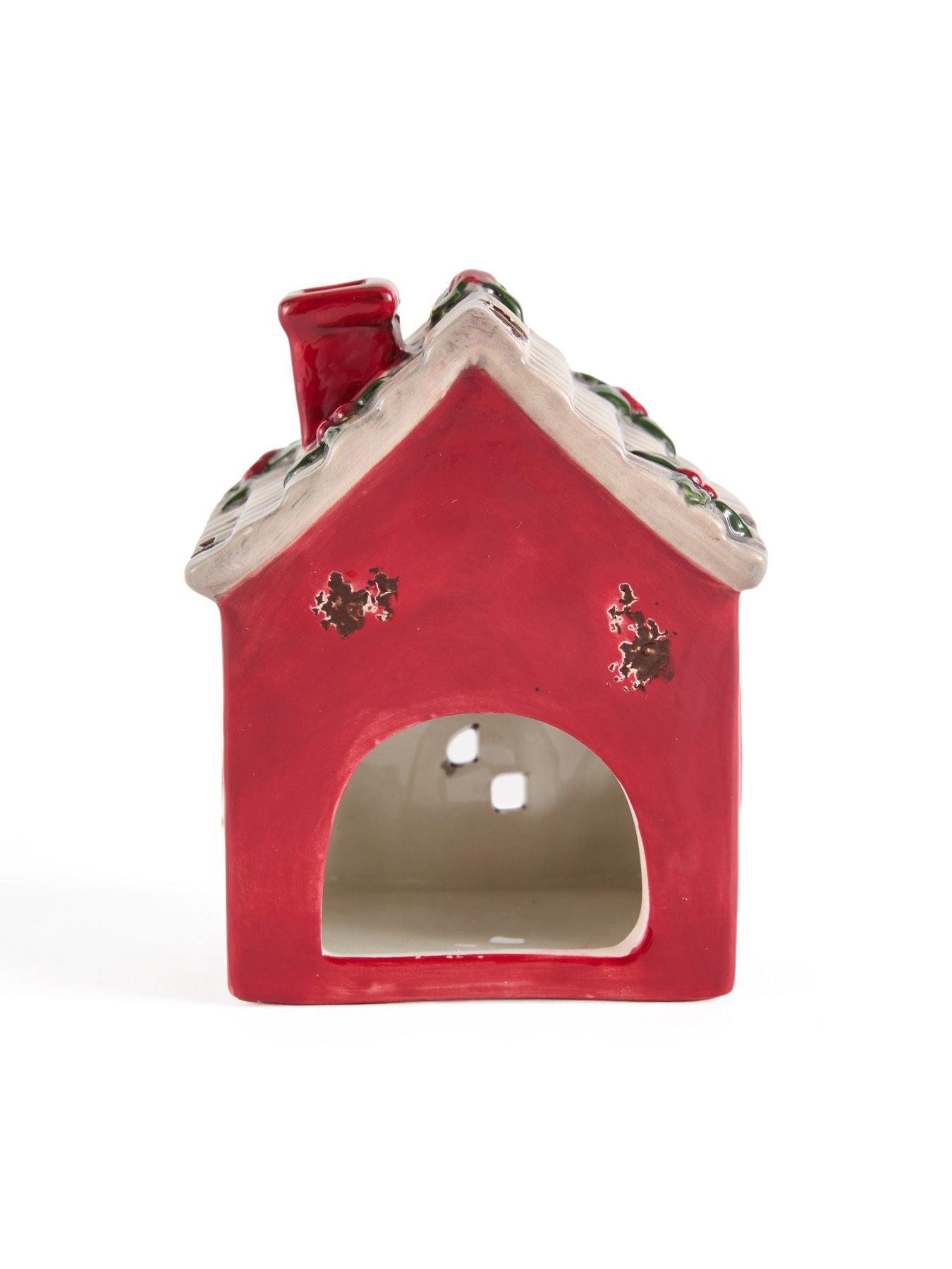 Image 5 of 7 of Heaven Sends Red House Tea Light Holder Set 2