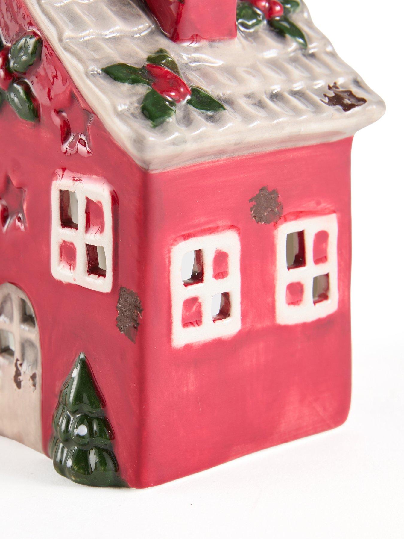 Image 6 of 7 of Heaven Sends Red House Tea Light Holder Set 2