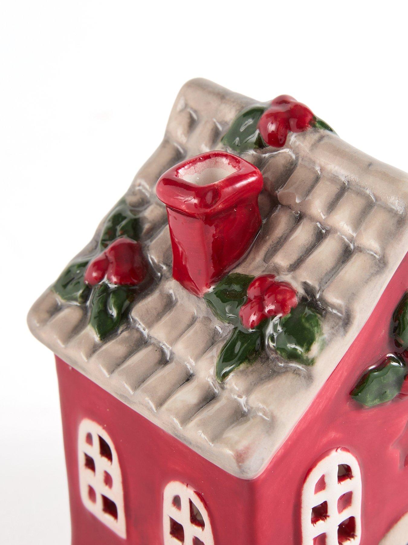 Image 7 of 7 of Heaven Sends Red House Tea Light Holder Set 2