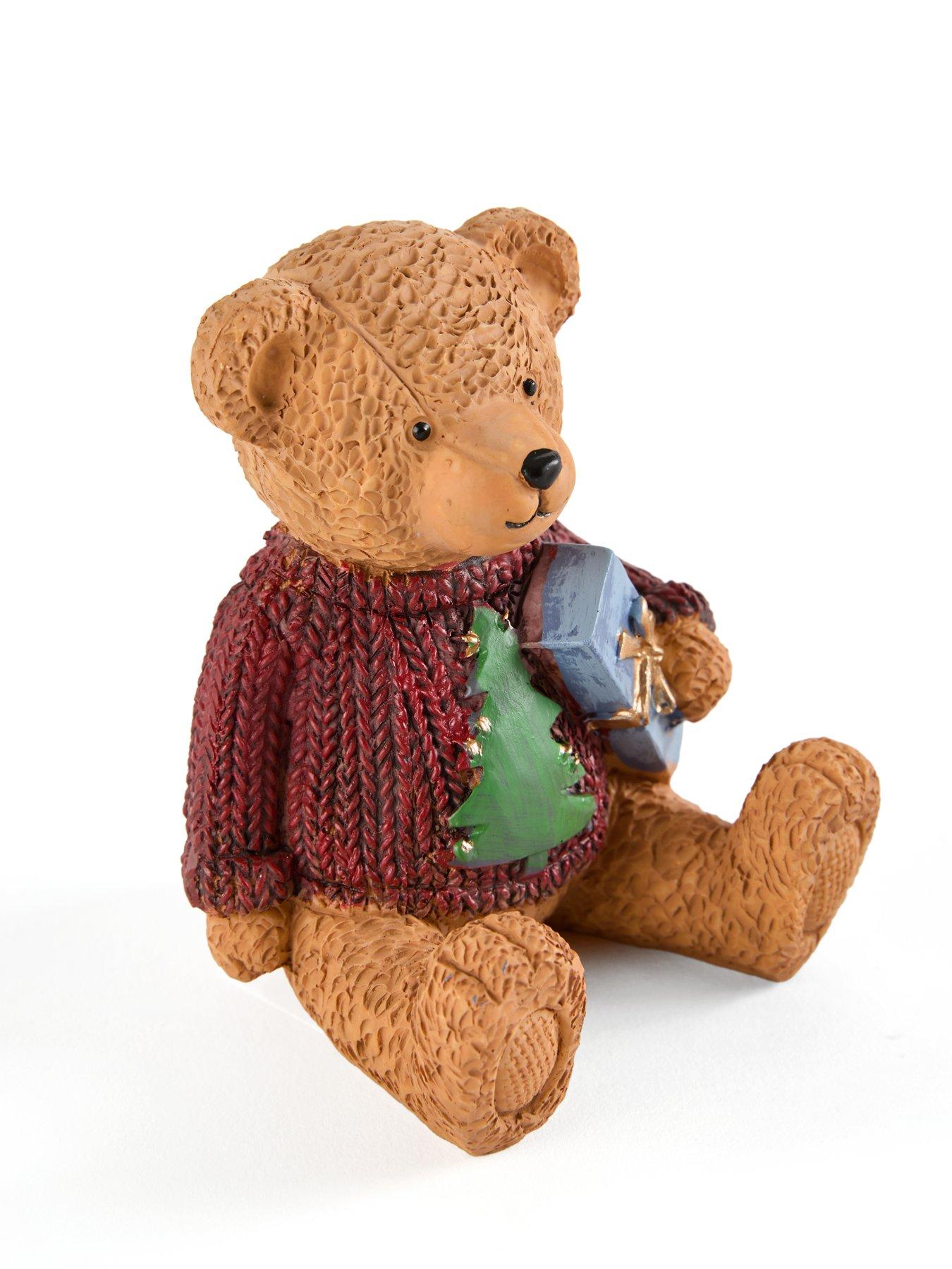 Image 6 of 7 of Heaven Sends Set of 2 Ceramic Sitting Bear&nbsp;Christmas Decorations