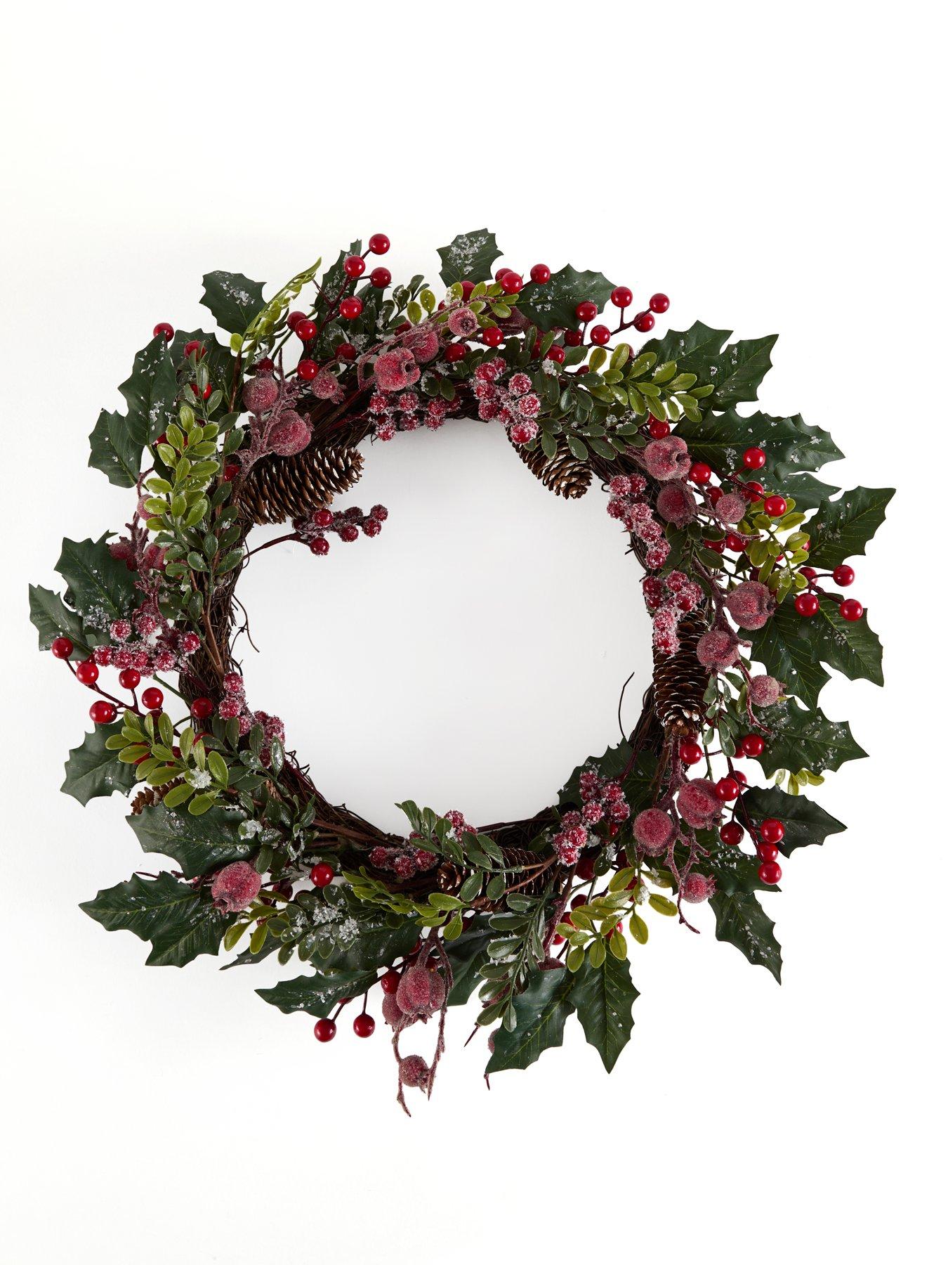 Image 2 of 7 of Heaven Sends Holly Berry Christmas&nbsp;Wreath